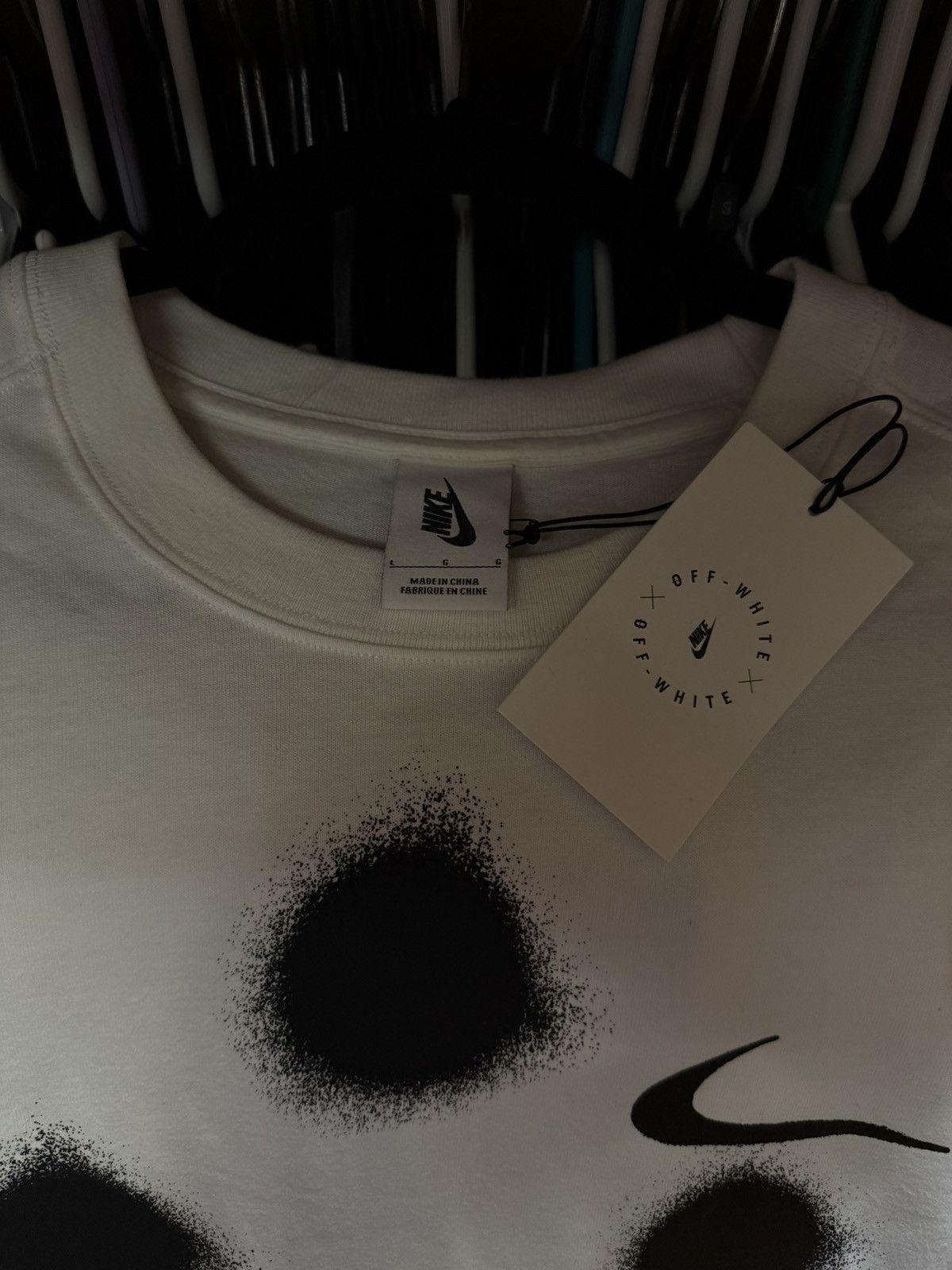 Off-White Off-White Nike Virgil Abloh Spray Dot Tee Size US L / EU 52-54 / 3 - 5 Thumbnail