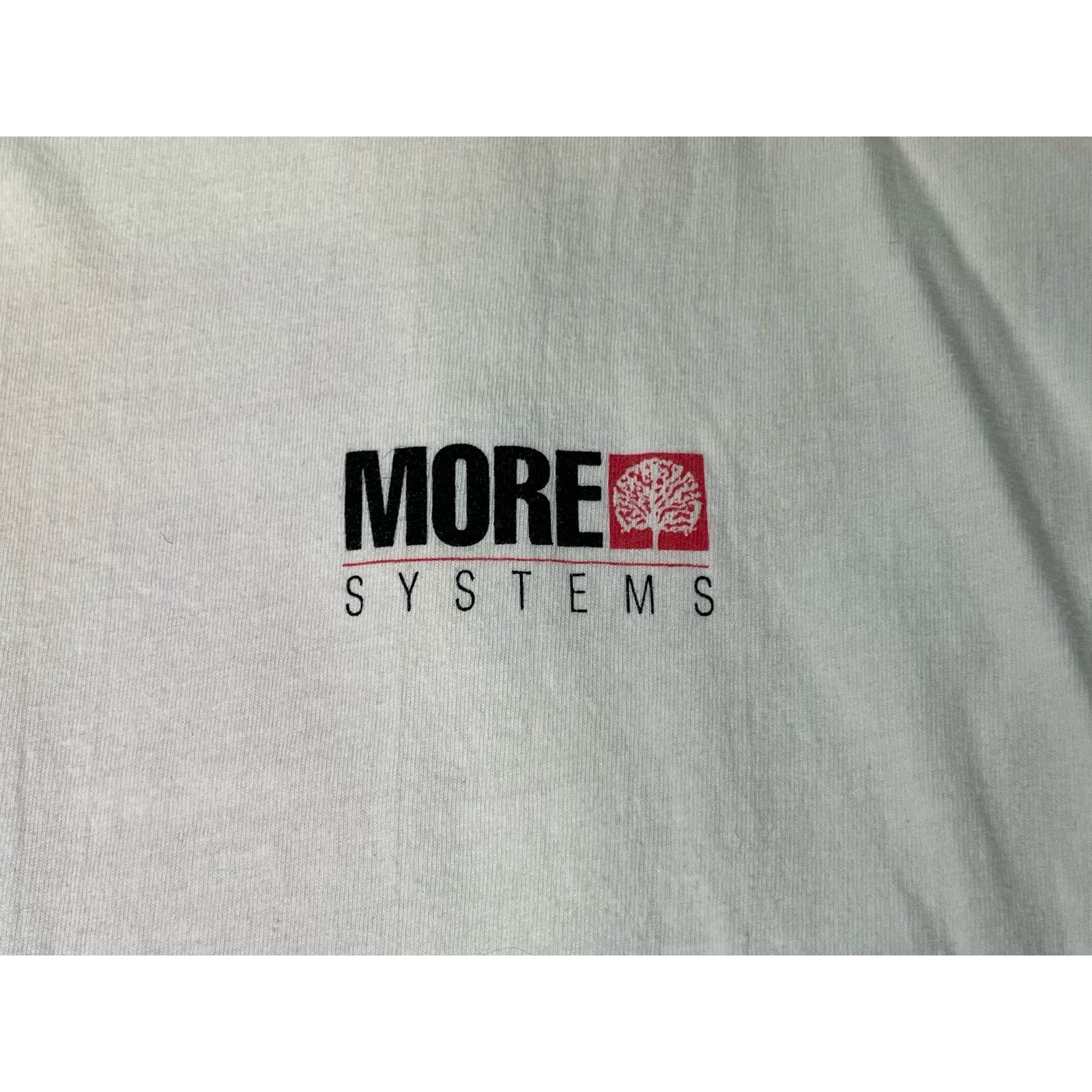 Hanes × Vintage Vintage 90s More Systems Promo Single Stitch Tech T-Shirt XL Size US XL / EU 56 / 4 - 4 Thumbnail