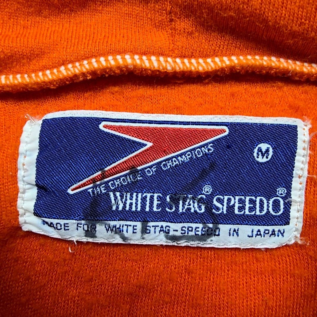 Speedo Vintage White Stag Speedo Hoodie Orange Striped Japan Made M Size US M / EU 48-50 / 2 - 8 Thumbnail