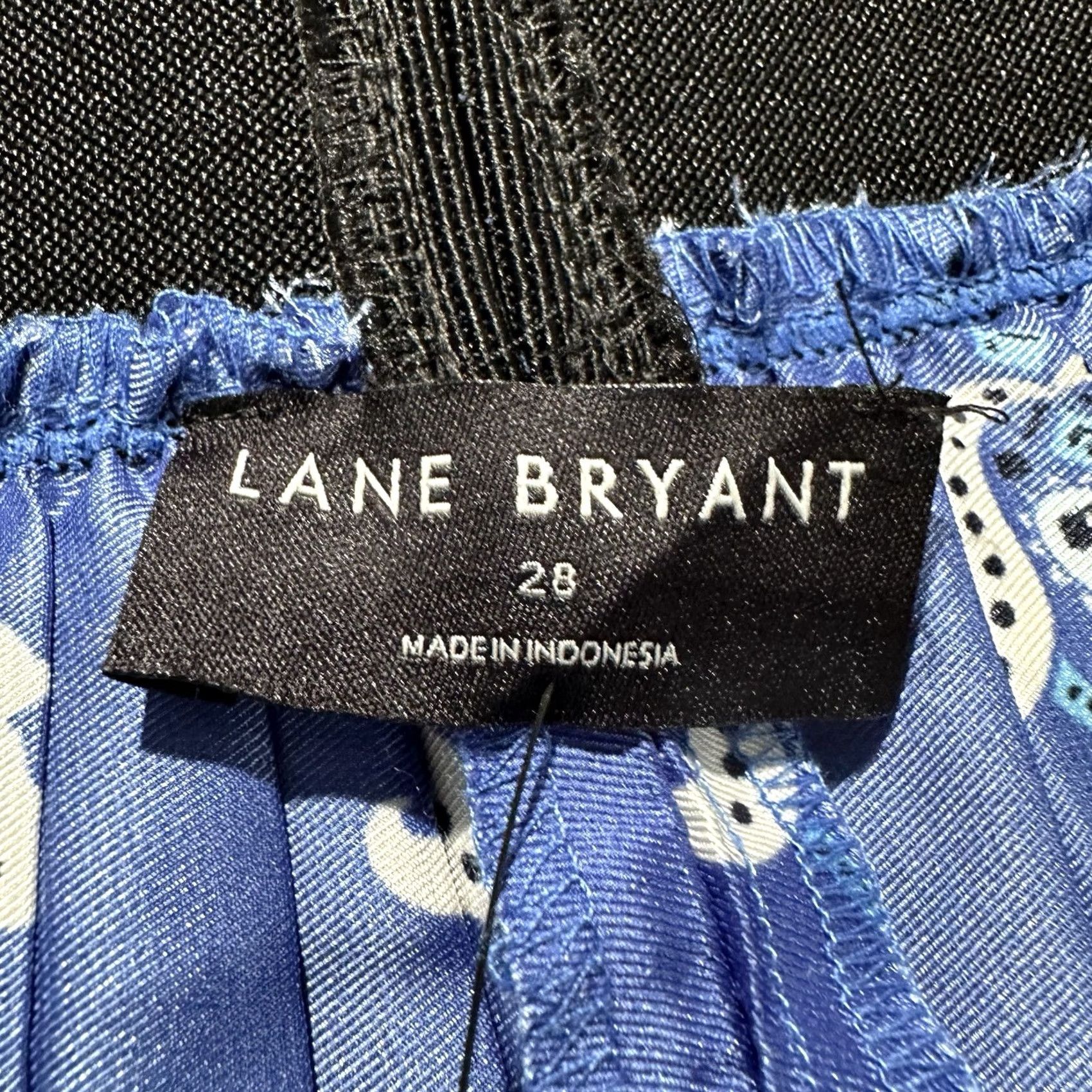 Vintage NWT Lane Bryant Pleated Skirt Womens Size 28 Blue Floral Printed Size 28" / US 6 / IT 42 - 6 Thumbnail