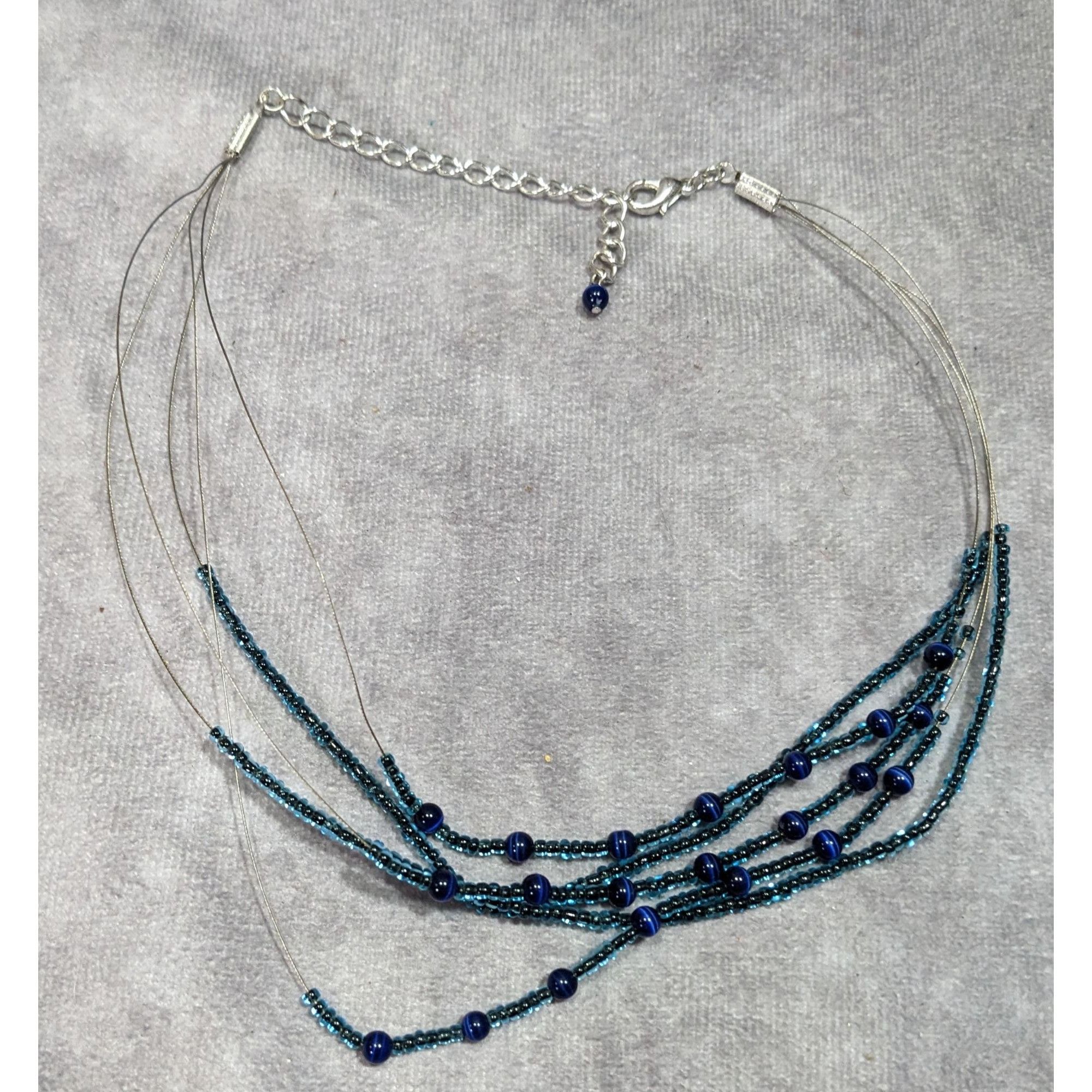Other Casual Multilayer Blue Glass Beaded Necklace Size ONE SIZE - 4 Thumbnail
