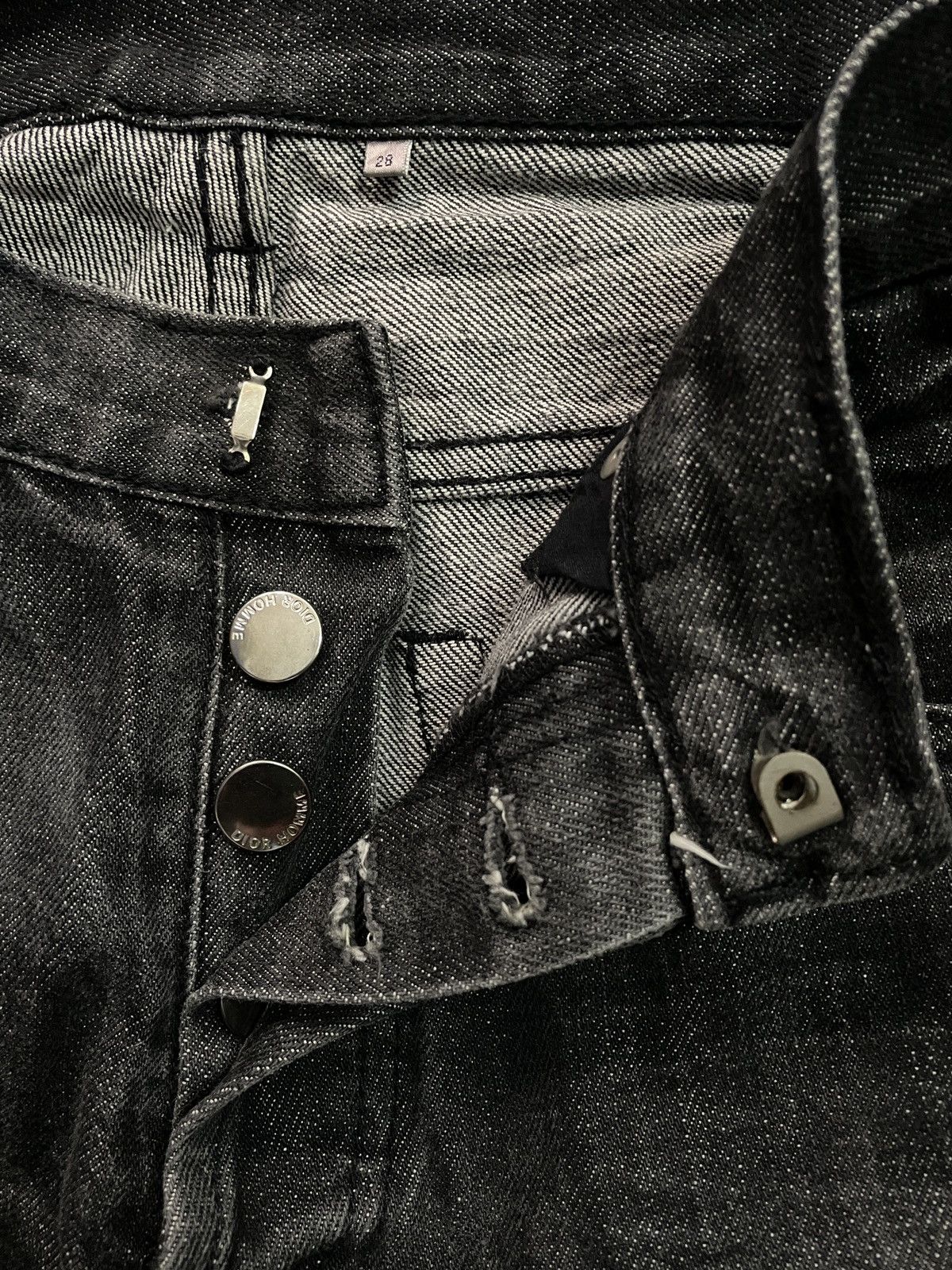 Dior × Hedi Slimane Dior Homme by Hedi Slimane Black Clawmark Style Jeans Size US 28 / EU 44 - 12 Thumbnail