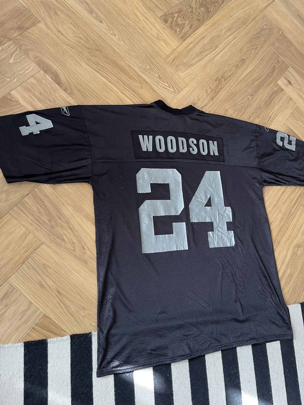 Reebok Vintage Los Angeles Raiders #24 Charles Woodson Reebok NFL Size US XXL / EU 58 / 5 - 8 Thumbnail