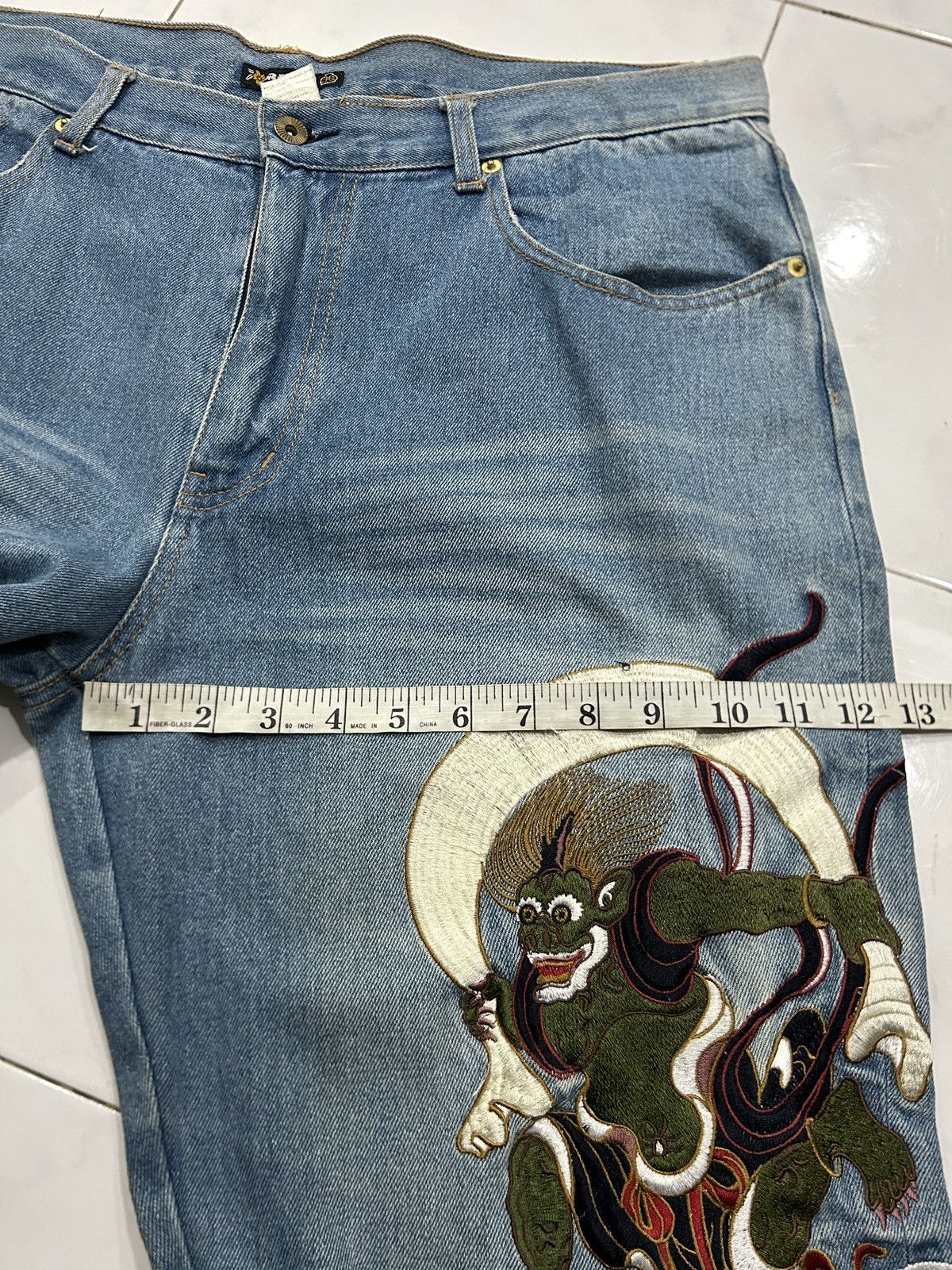 Japanese Brand Y2K Hisyouhakurei Wagara ‘Oni Sukajan’ Embroidery Size US 38 / EU 54 - 14 Thumbnail