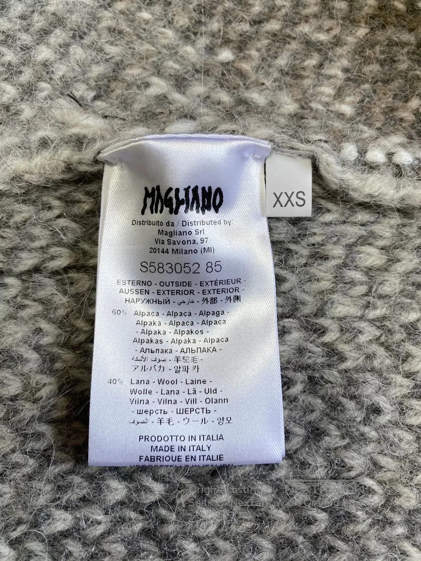 Magliano oversized gray knit sweater with sheep design. Size XXS / US 00 / IT 34 - 6 Thumbnail