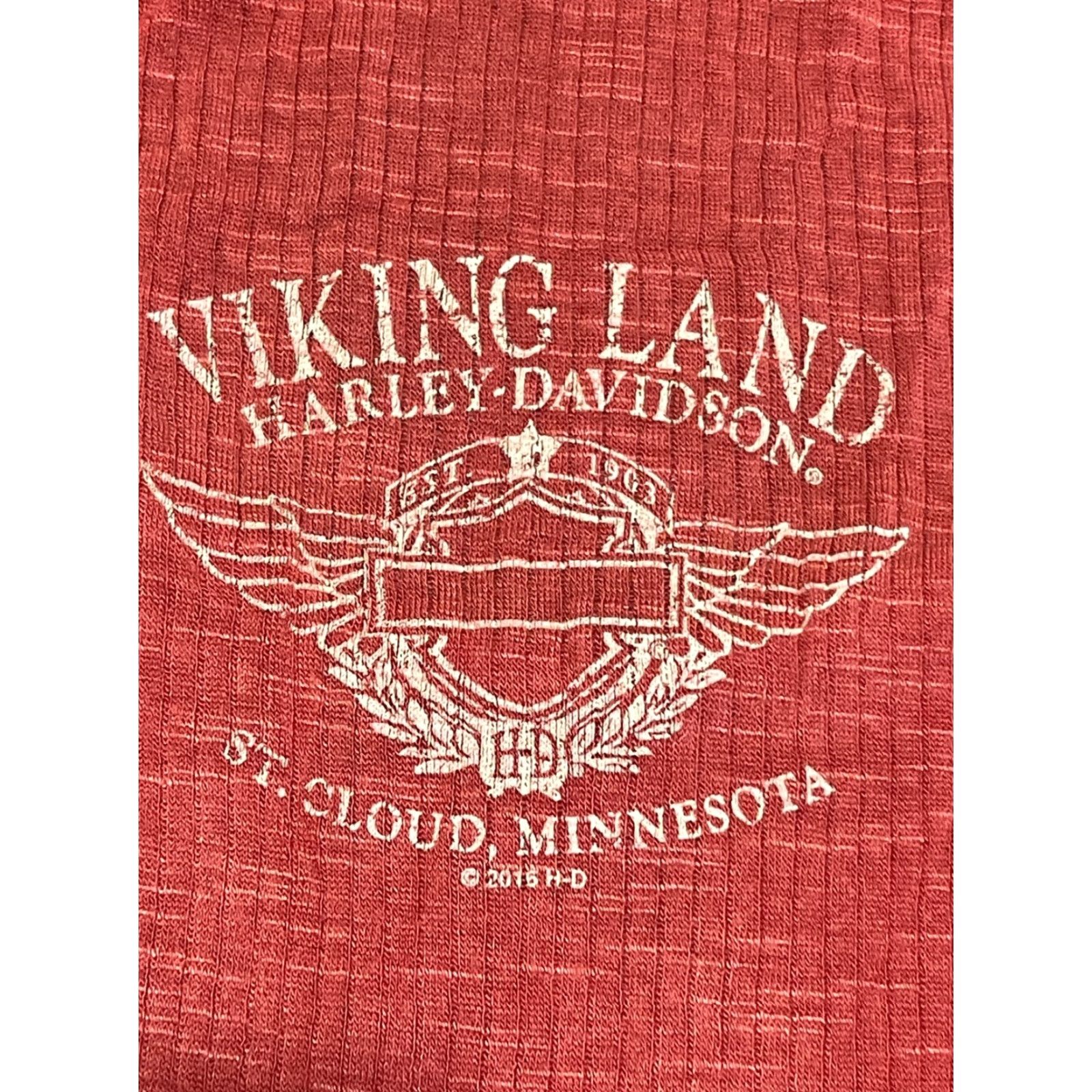 Harley Davidson Harley-Davidson Tank Top Women’s Size M Orange Flower Print Viking Land Casual Sleeveless Scoop Neck Size M / US 6-8 / IT 42-44 - 3 Thumbnail