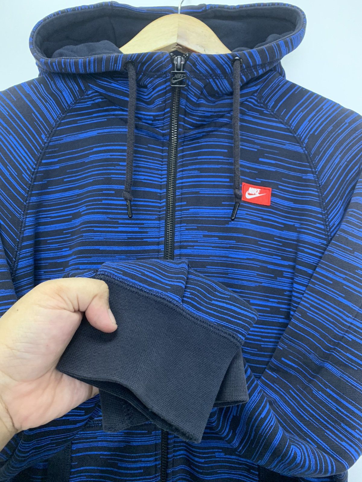 Nike × Vintage Nike zip up Hoodie Size US L / EU 52-54 / 3 - 8 Thumbnail