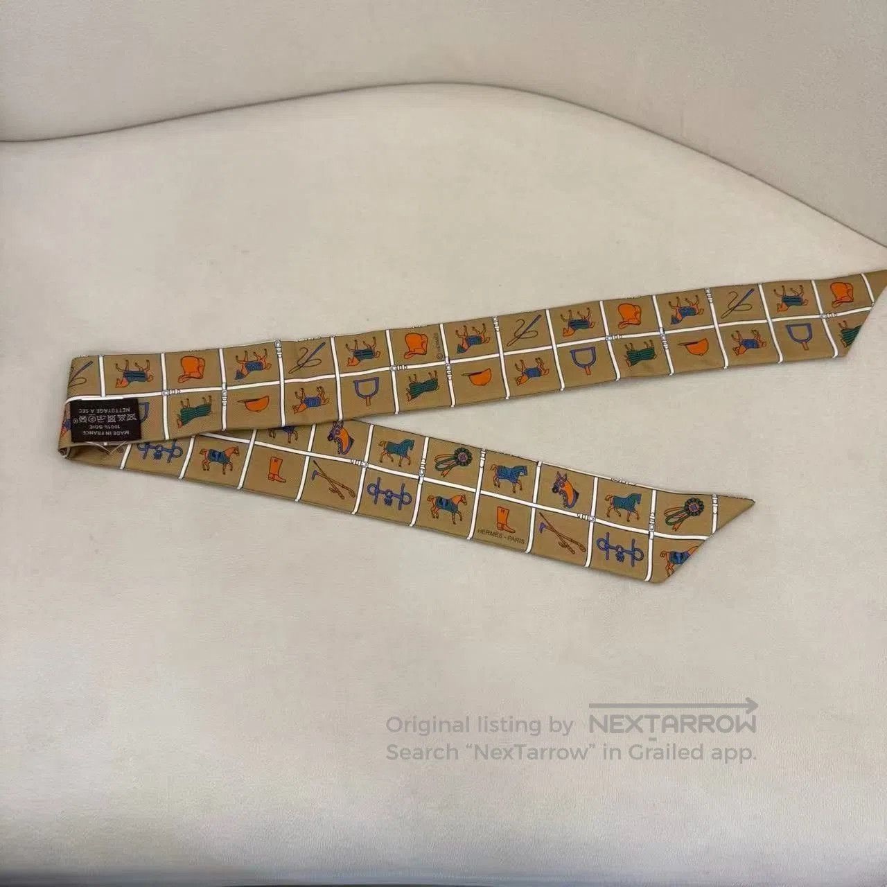 Hermes Hermes Horse Motif Twilly Scarf. Size ONE SIZE - 3 Thumbnail