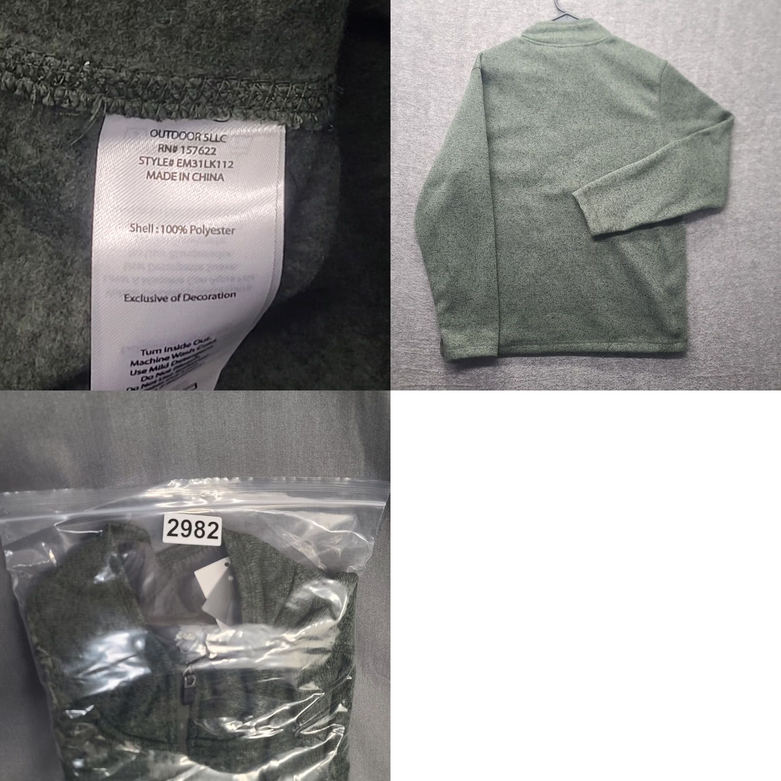 Eddie Bauer Eddie Bauer Sweater Mens L Pullover Fleece Mock Neck 1/2 Zip Green Outdoor Casual Walking Hiking Size US L / EU 52-54 / 3 - 8 Thumbnail