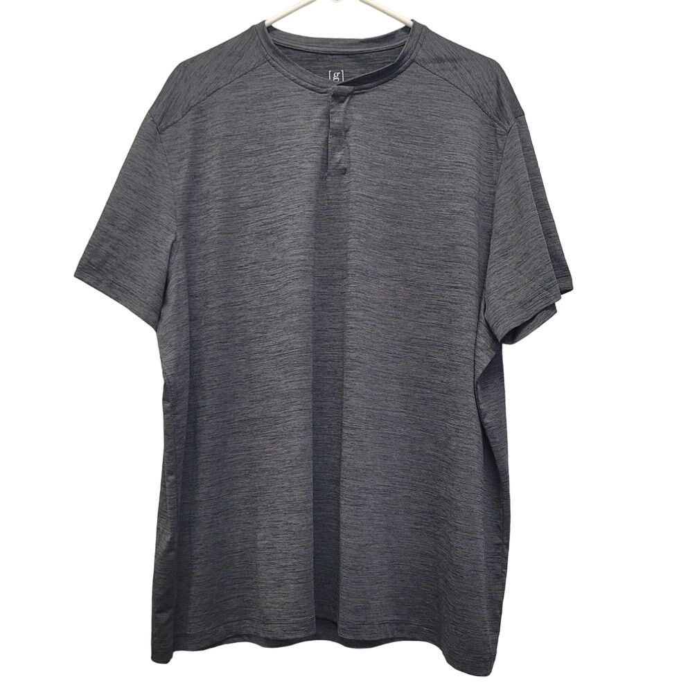 George George Mens 2XL Polyester Heathered Athletic Henley Shirt Size US XXL / EU 58 / 5 - 1 Thumbnail