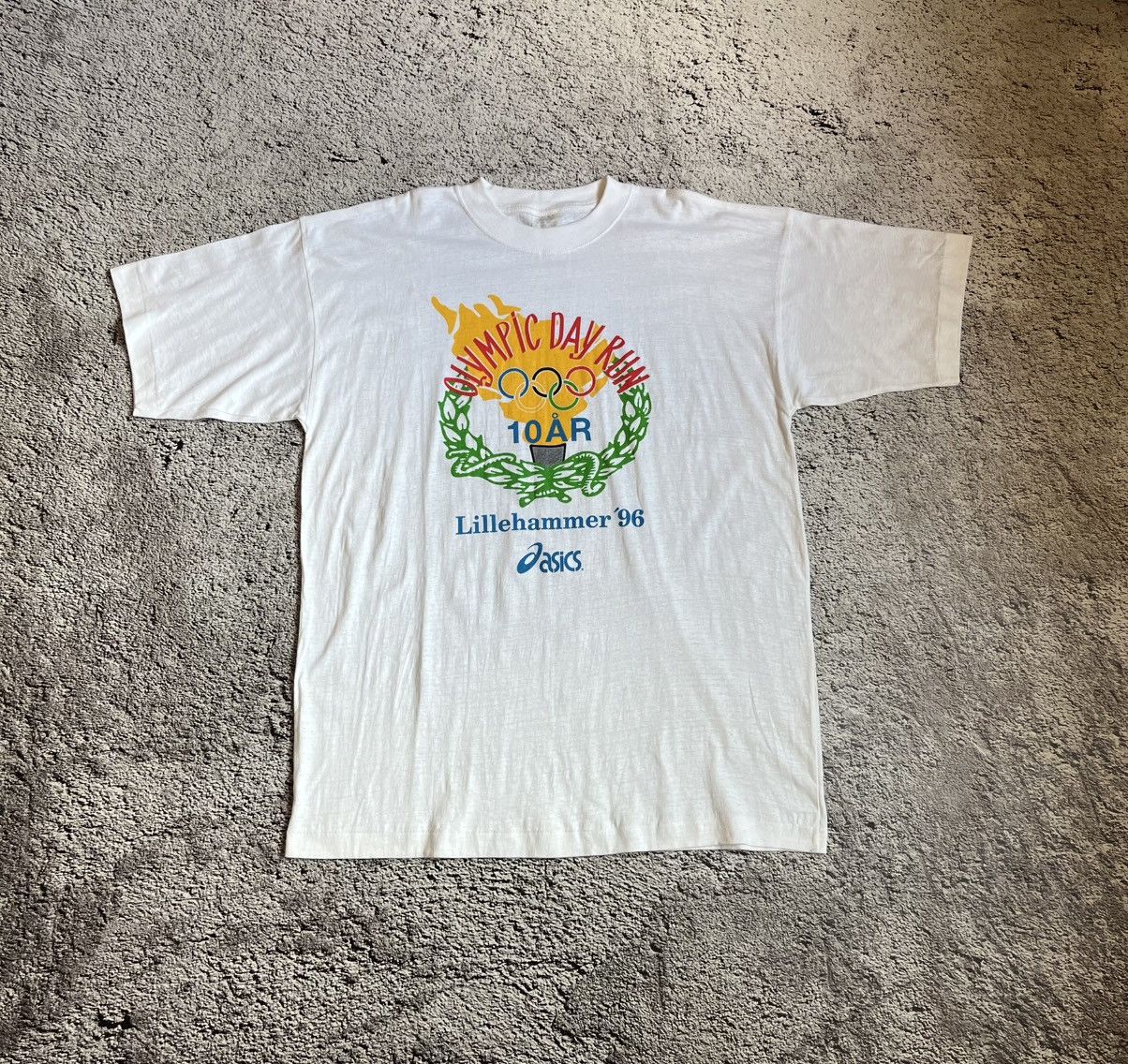 Asics × Vintage Vintage Asics Olympic Day Run Lillehammer ’96 T-Shirt Size US XL / EU 56 / 4 - 1 Thumbnail