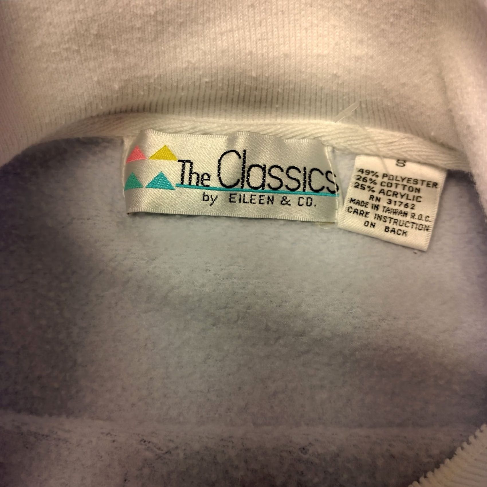 CO The Classics by Eileen & Co. Penguin Sweatshirt Small Blue Collared Vintage Women Size S / US 4 / IT 40 - 5 Thumbnail