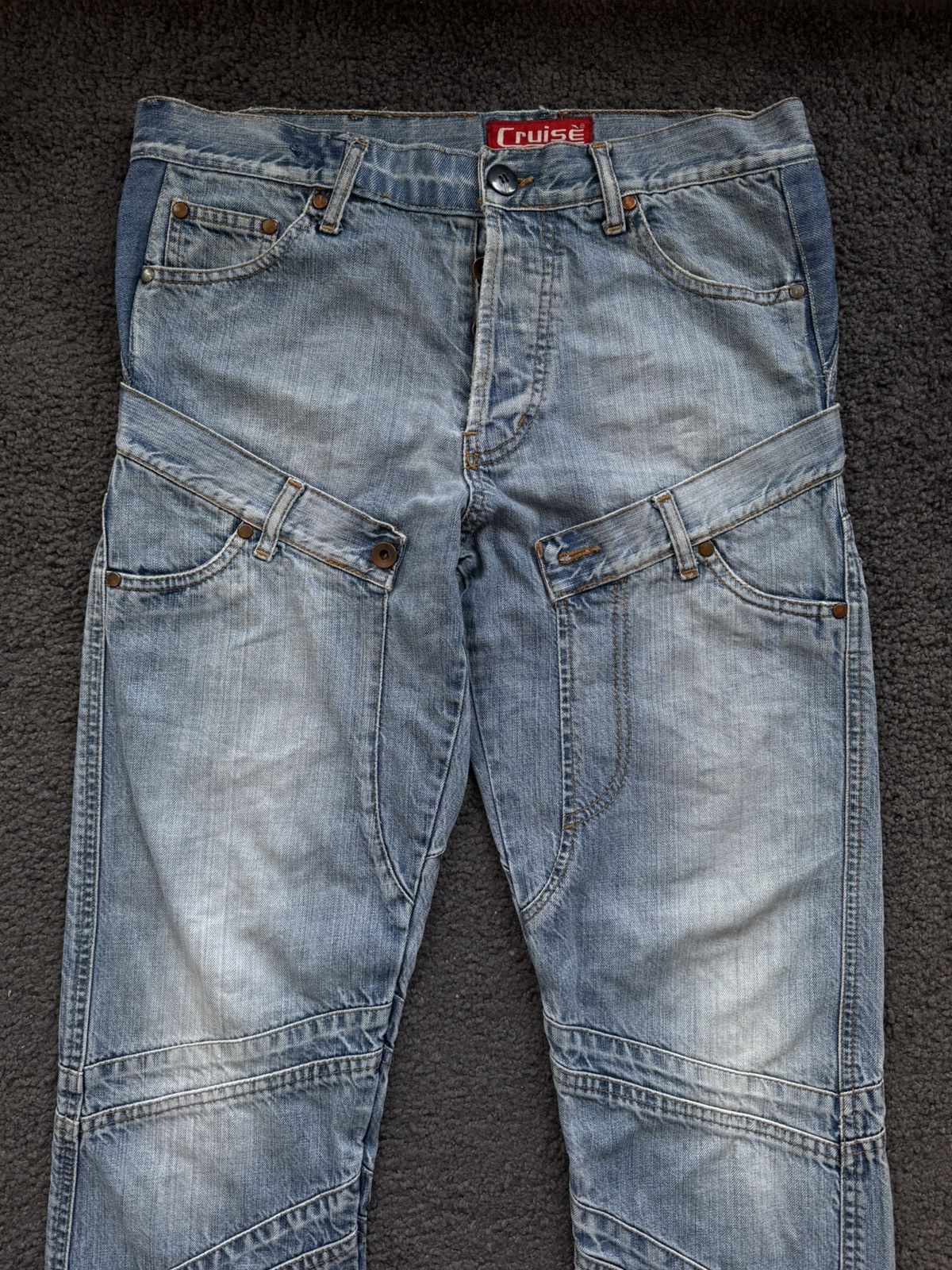 Japanese Brand × Vintage Double waist vintage denim pants Size US 30 / EU 46 - 3 Thumbnail