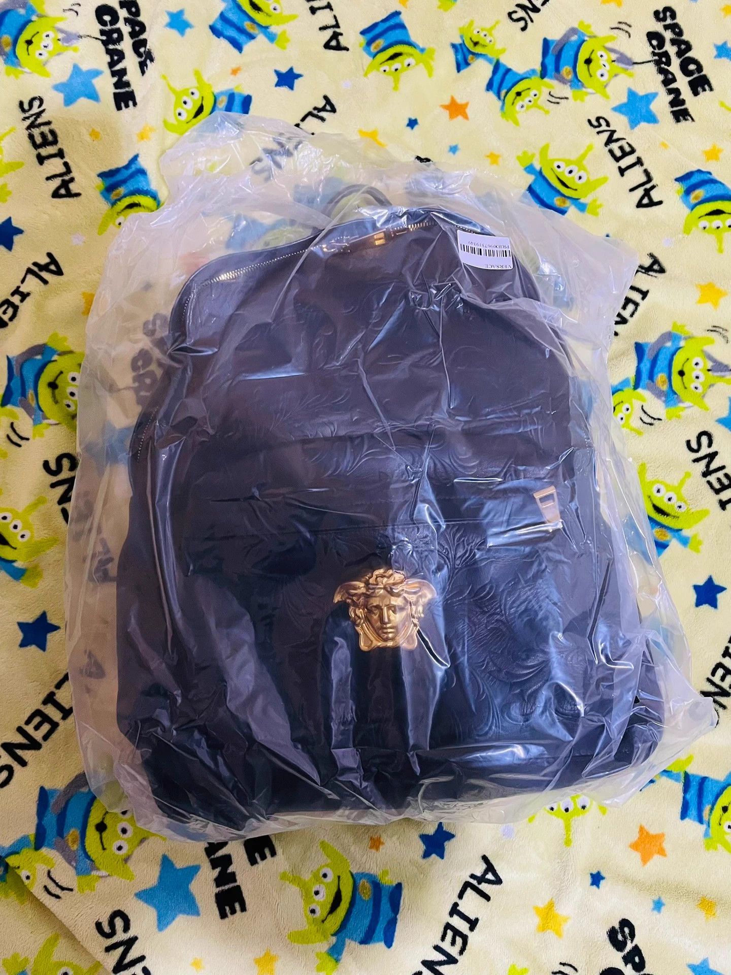 Versace Versace Classic Baroque Embossed Leather Backpack Size ONE SIZE - 4 Thumbnail