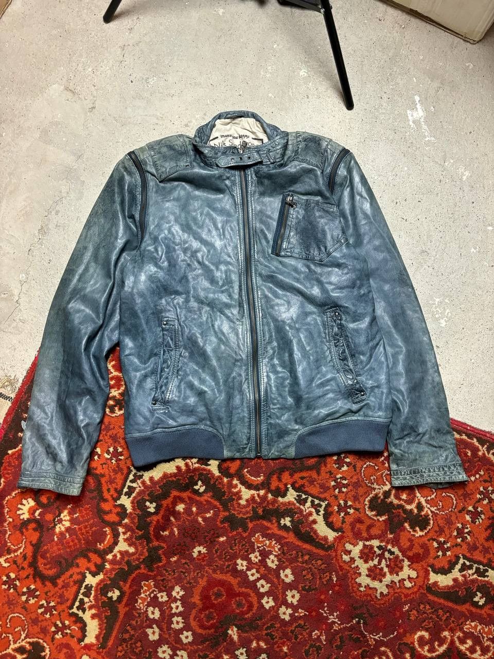 Leather × Vintage Vintage Y2K Denims Goods Leather Biker Poell Style Jacket Size US M / EU 48-50 / 2 - 1 Thumbnail