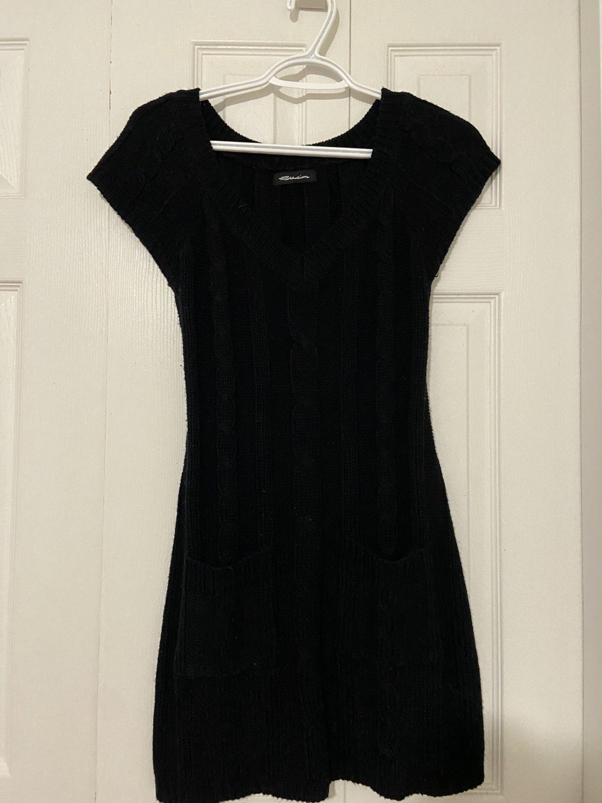 Other 2000s Black Sweater Dress with Pockets Size S / US 4 / IT 40 - 1 Thumbnail