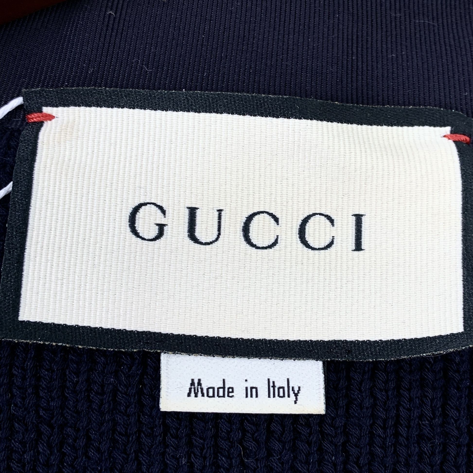 Gucci Gucci Wool Cardigan – Navy V-Neck with Web Stripe (Size S) Size US S / EU 44-46 / 1 - 2 Thumbnail