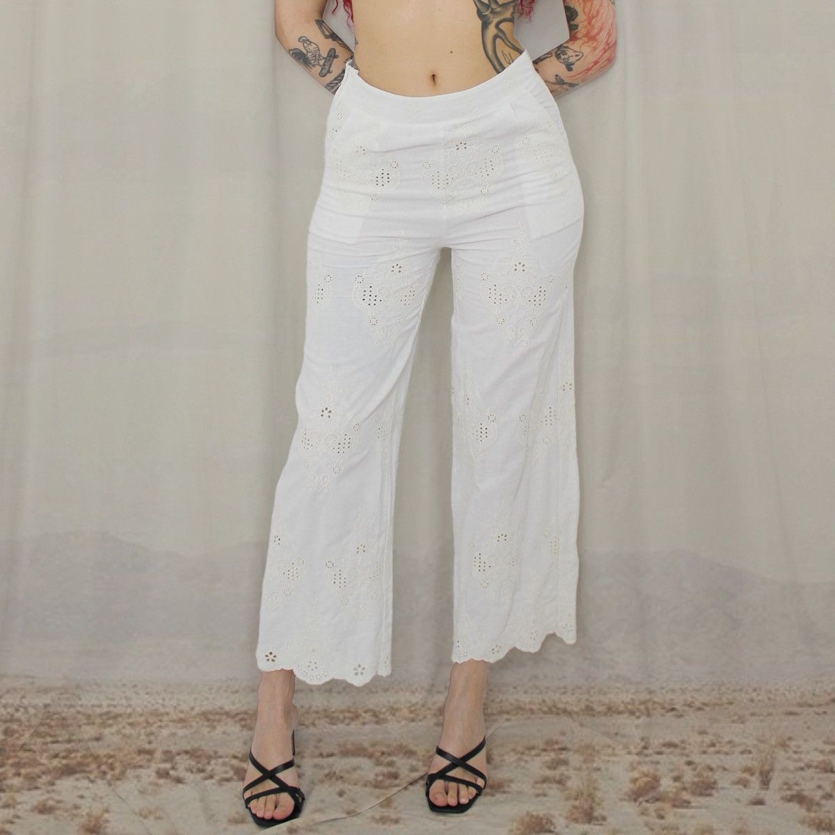 Other 🪽WHITE LACE PANTS🪽 Size 28" / US 6 / IT 42 - 1 Thumbnail