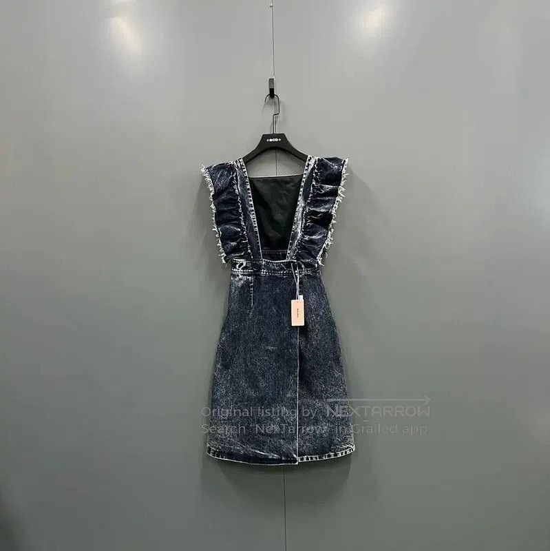 Miu Miu Miu Miu Summer Blue Cotton Long Dress . Size XXS / US 00 / IT 34 - 2 Thumbnail