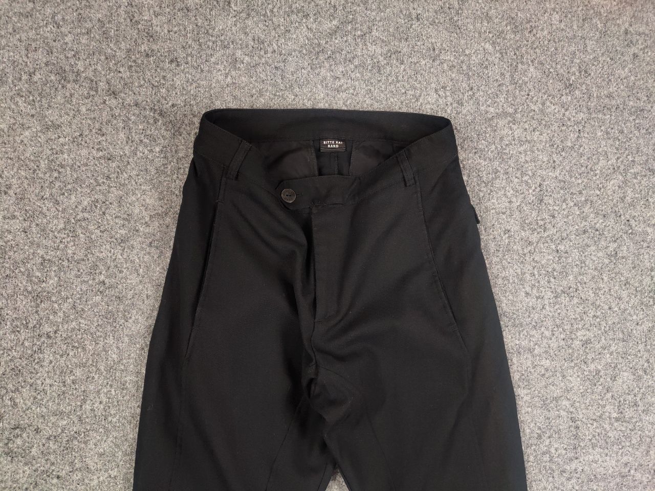 Kai Bitte Kai Rand Scandinavian design Black Asymmetric Pants Size US 34 / EU 50 - 3 Thumbnail
