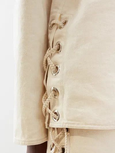 Chloe o1y0825 Denim Shirt in Ivory Size M / US 6-8 / IT 42-44 - 4 Thumbnail