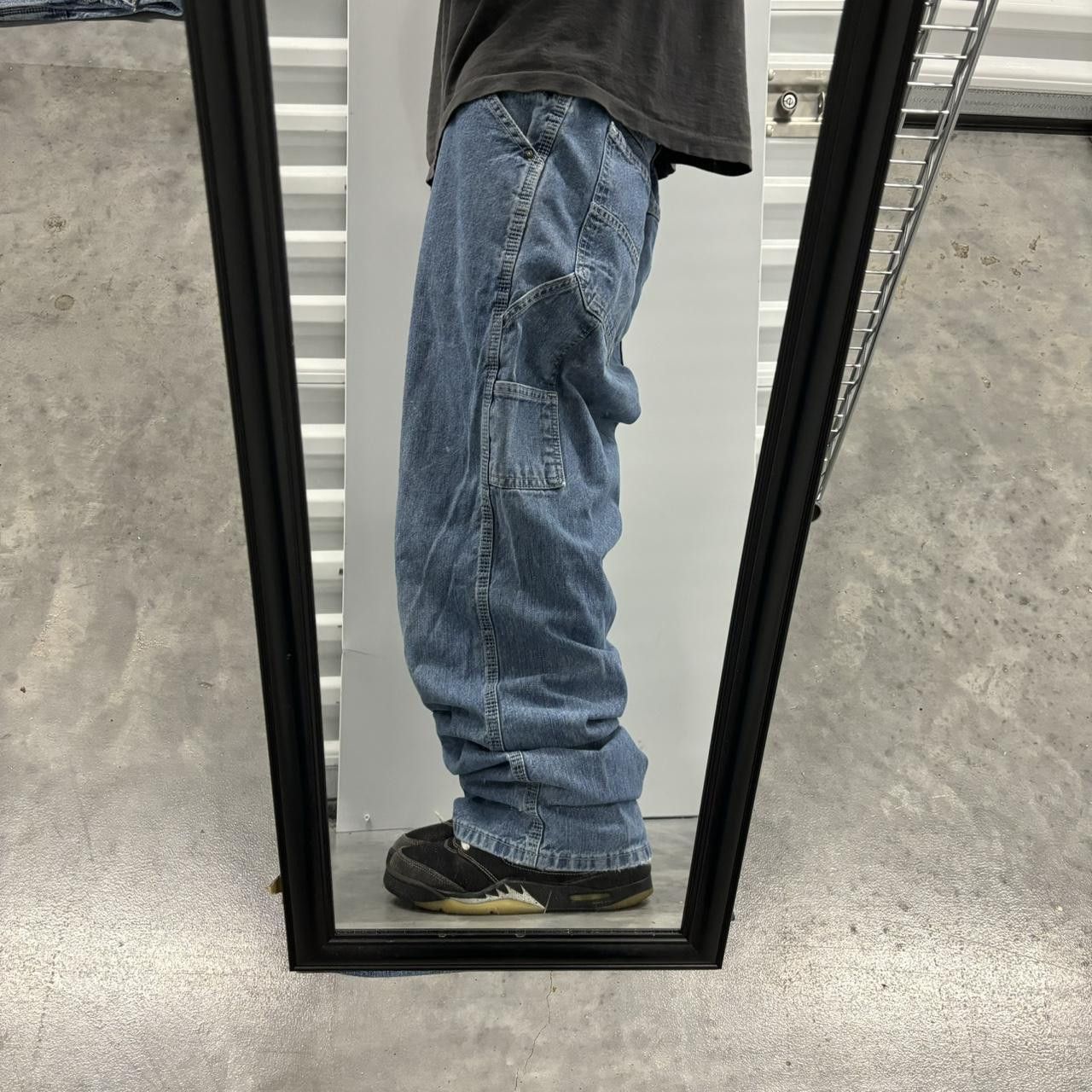 Japanese Brand × Vintage Crazy Vintage Y2K/2000s Baggy Grunge Skater Carpenter Denim Jeans! Size US 40 / EU 56 - 2 Thumbnail
