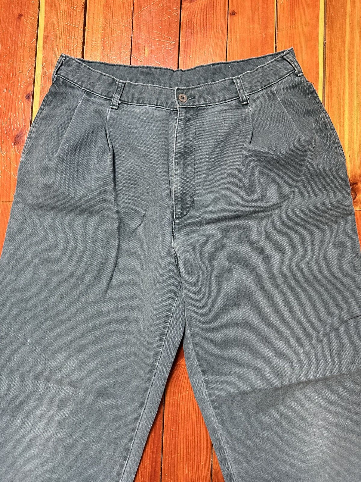 Dockers × Vintage 90s baggy pleated faded canvas pants Size US 32 / EU 48 - 4 Thumbnail