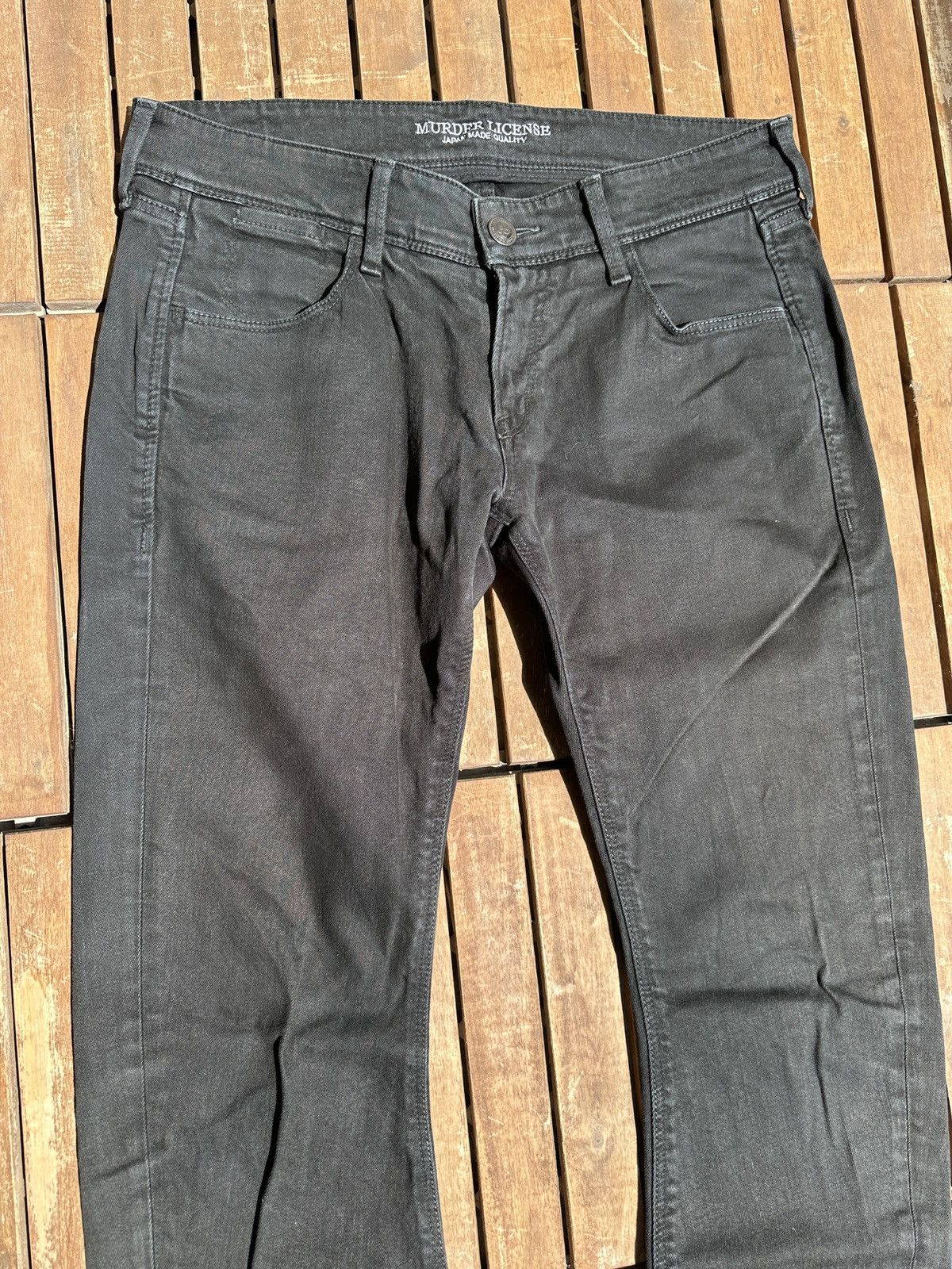 Murder License Murder License Black Stretch Denim – Made in Japan Size US 32 / EU 48 - 2 Thumbnail