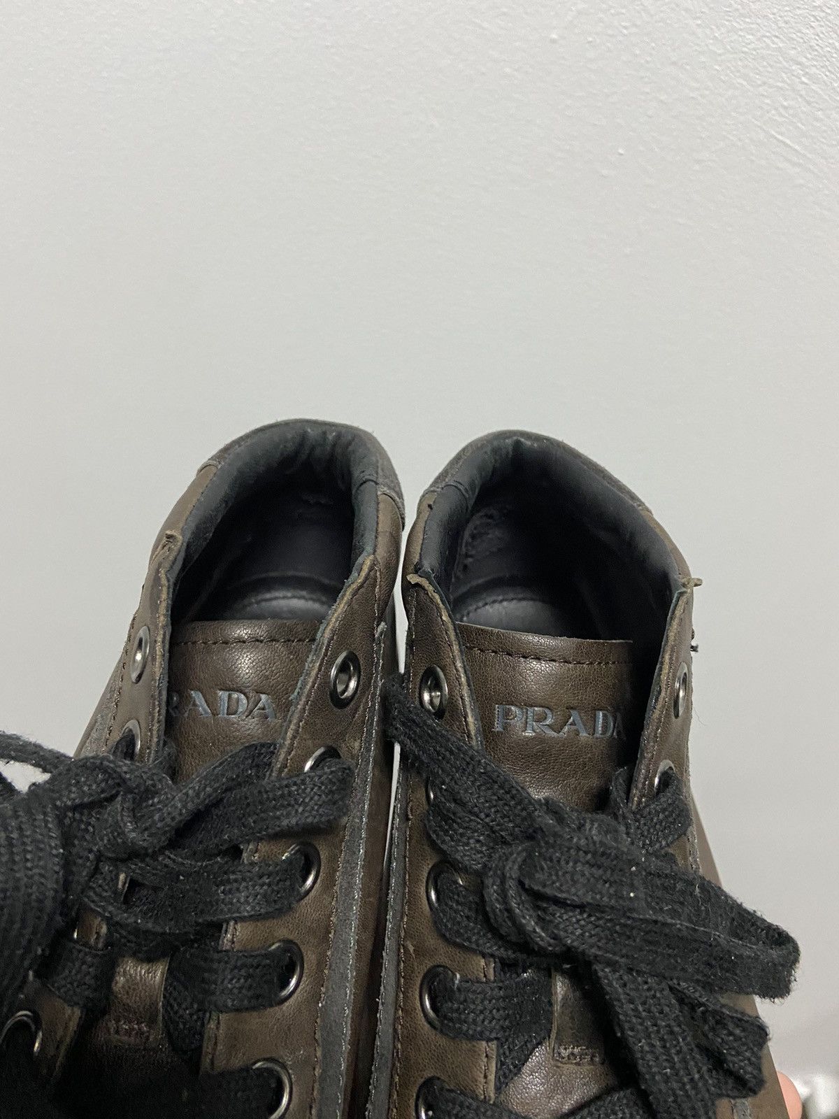 Prada × Vintage Prada Vintage Brown Shoes Luxury high sneakers logo Size US 8 / EU 41 - 8 Thumbnail