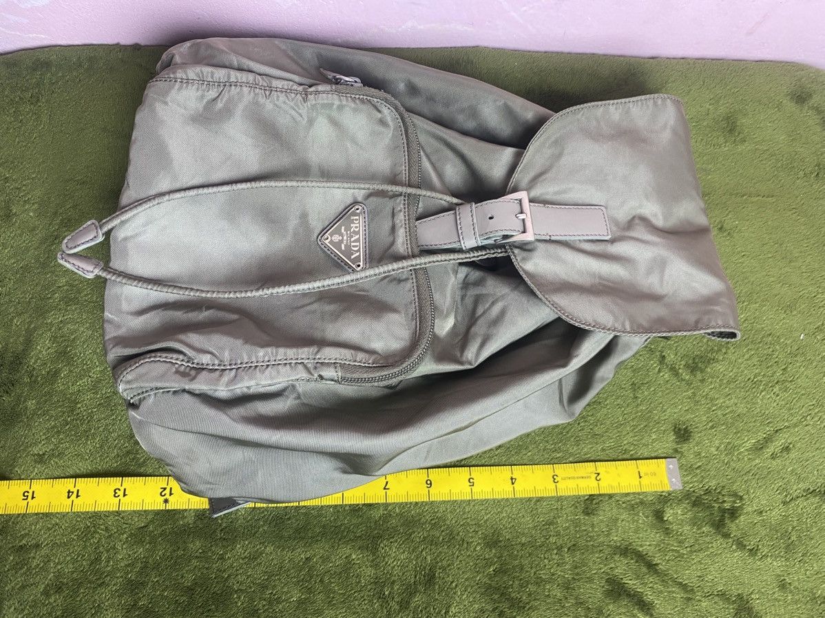 Prada Prada Tessuto Olive Green Nylon Backpack Size ONE SIZE - 19 Thumbnail