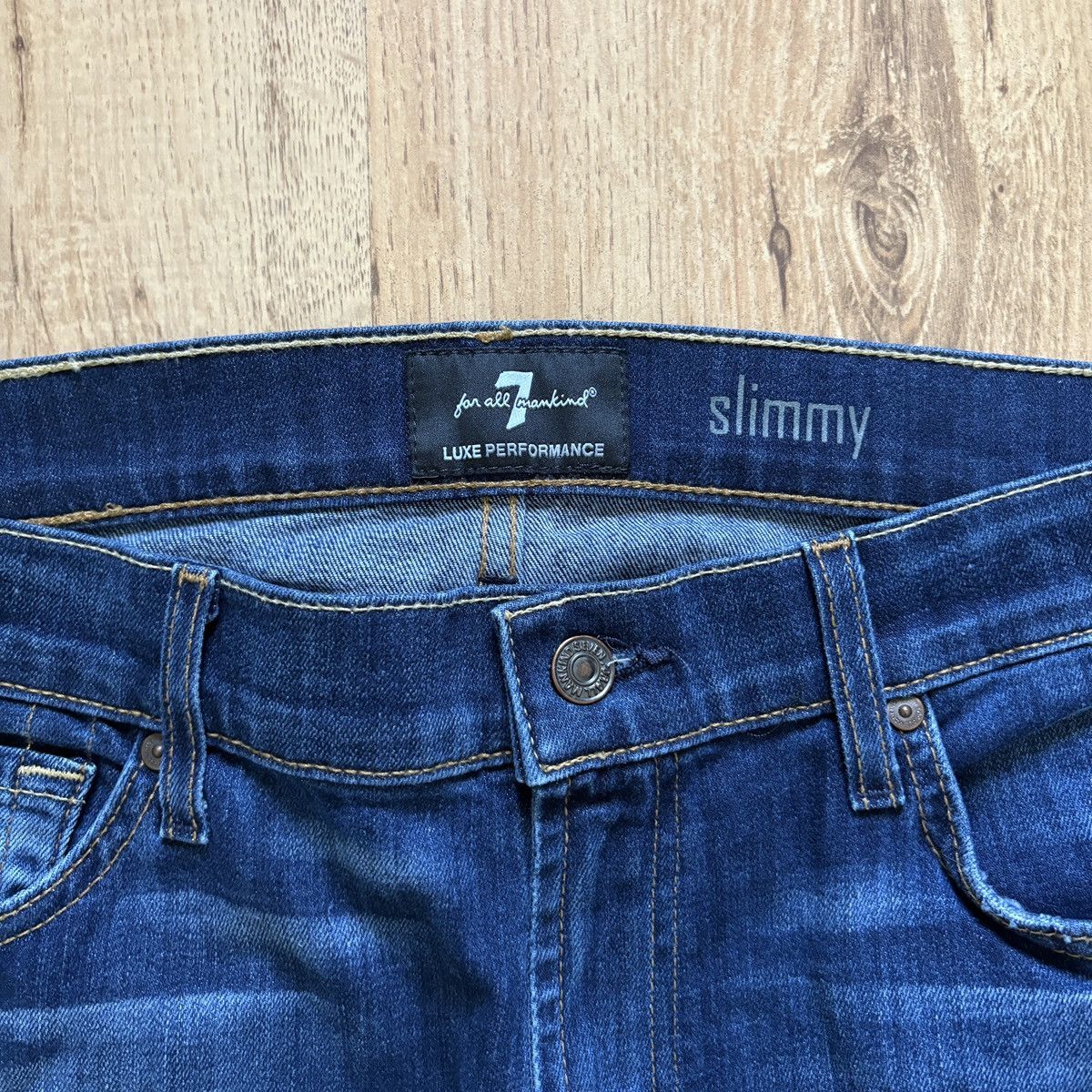 7 For All Mankind 7 For All Man Kind Mens Blue Jeans size 36x30 Slim made USA Size US 36 / EU 52 - 2 Thumbnail