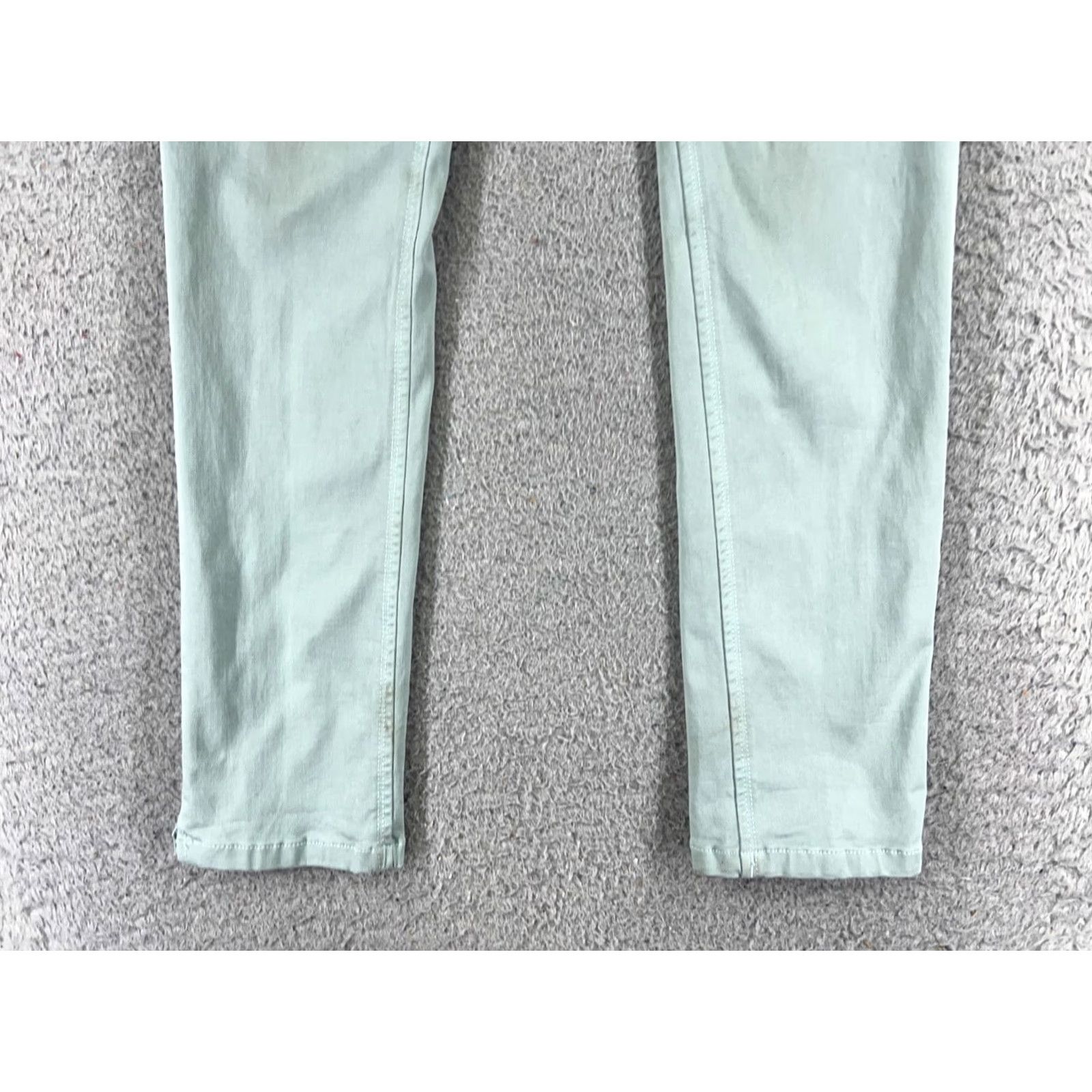 DL1961 DL1961 Jeans Womens 25 Green Denim Regular Skinny 5-Pocket Logo Zipper Button Distressed City Vintage? Size 42" / US 20 - 2 Thumbnail