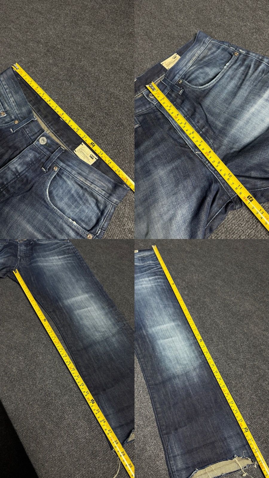 G-Star 00s G-Star RAW 3301 Distressed Hem LGB Opium Punk Jeans Y2K Size US 32 / EU 48 - 19 Thumbnail