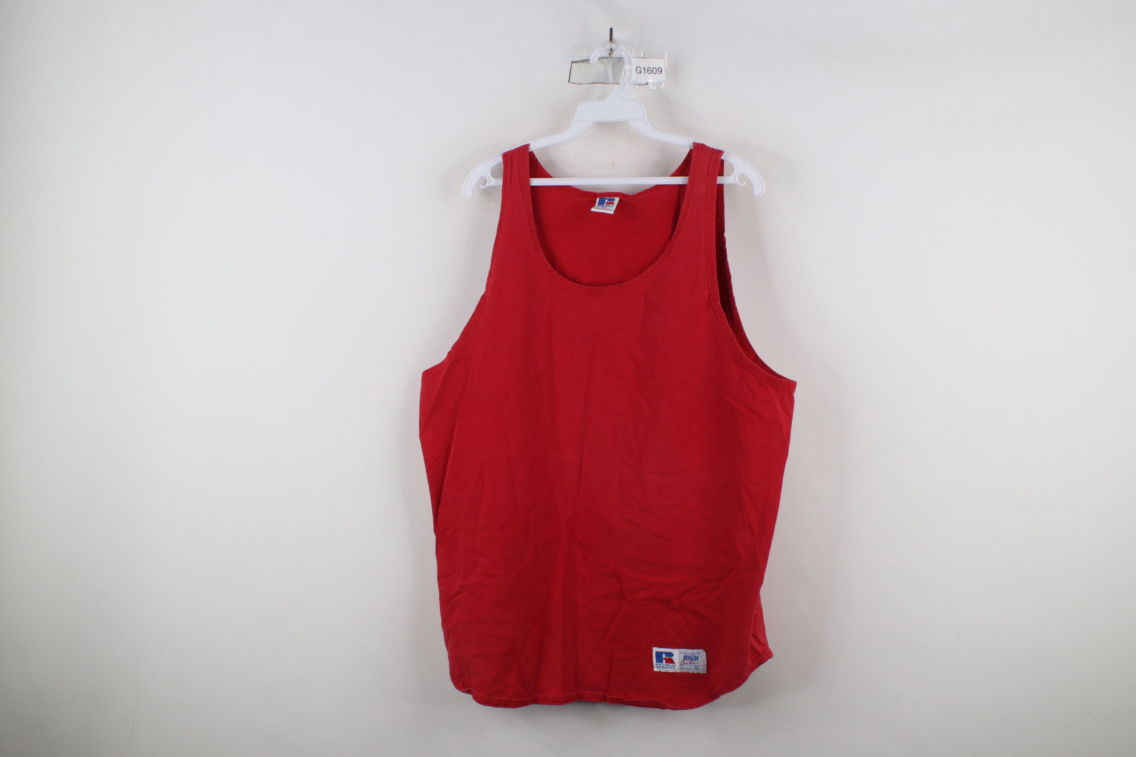 Russell Athletic × Vintage Vintage 90s Russell Athletic Heavy Cotton Tank Top T-Shirt Size US XL / EU 56 / 4 - 1 Thumbnail