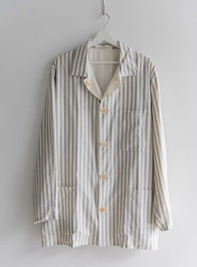 Yohji Yamamoto Yohji Yamamoto 98SS Striped Reversible Silk Jacket Size US M / EU 48-50 / 2 - 3 Thumbnail