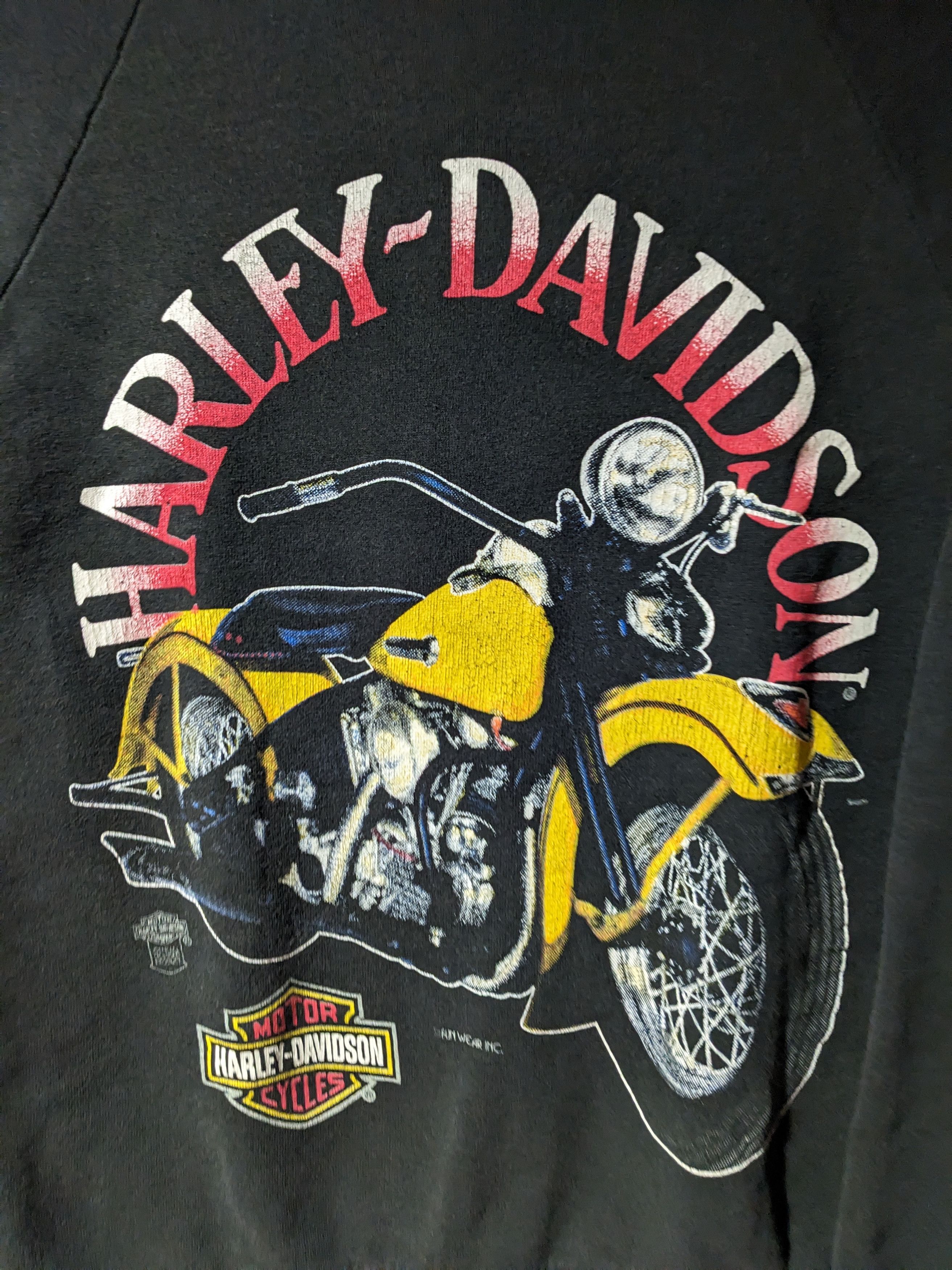 Harley Davidson × Vintage Vintage 80s Harley Davidson Motorcycle Bike Large Sweatshirt Size US L / EU 52-54 / 3 - 2 Thumbnail