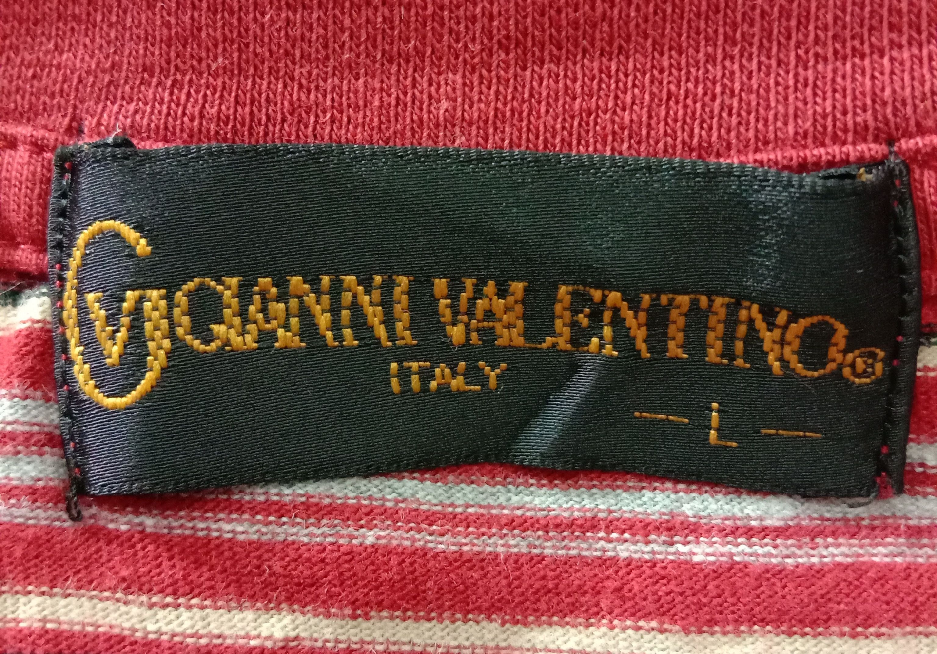 Valentino Vintage Gianni Valentino Striped T-Shirt Size US L / EU 52-54 / 3 - 6 Thumbnail