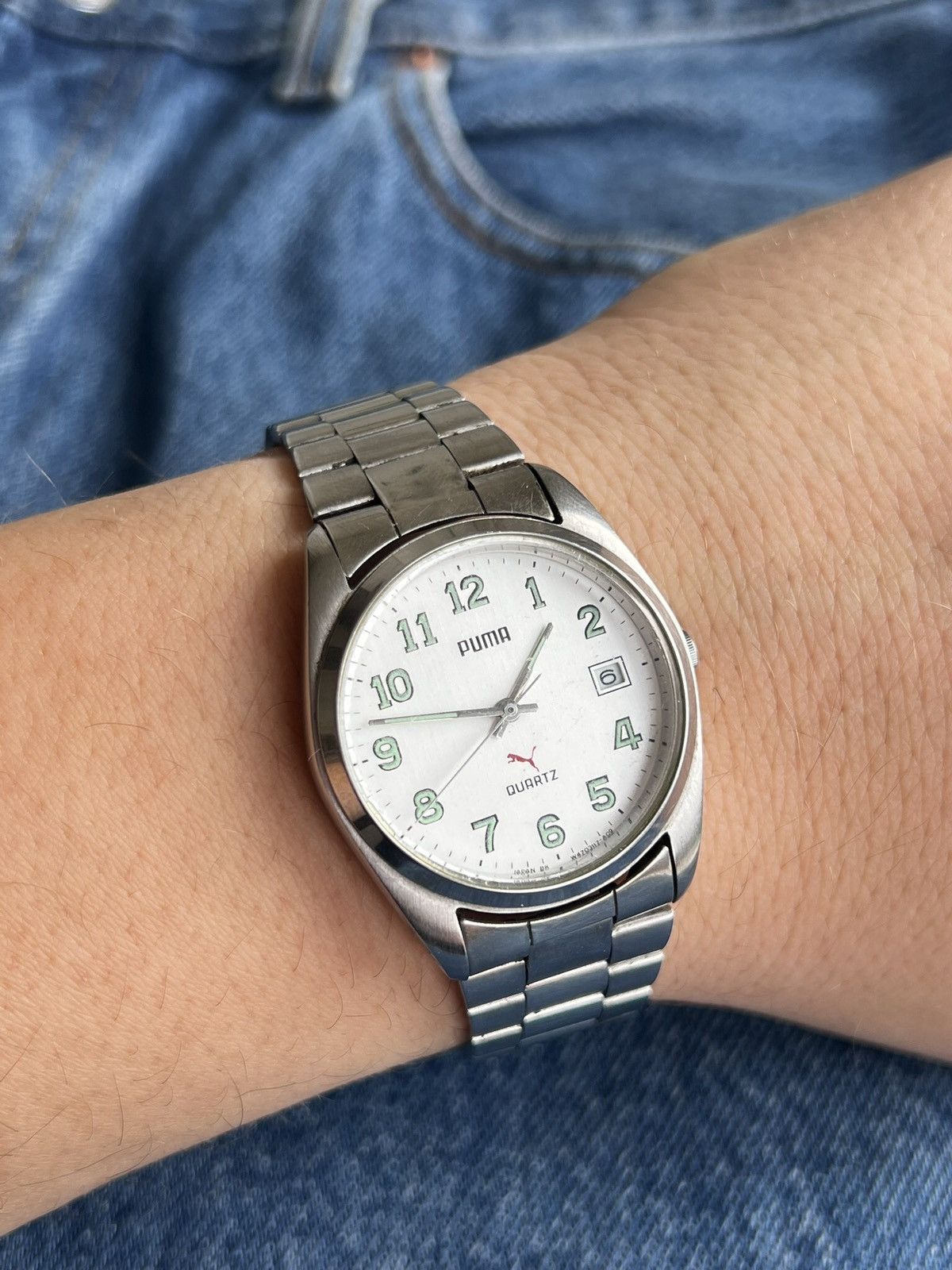Puma 90s Puma Vintage Watch classic logo Japan y2k silver chrome Size ONE SIZE - 7 Thumbnail