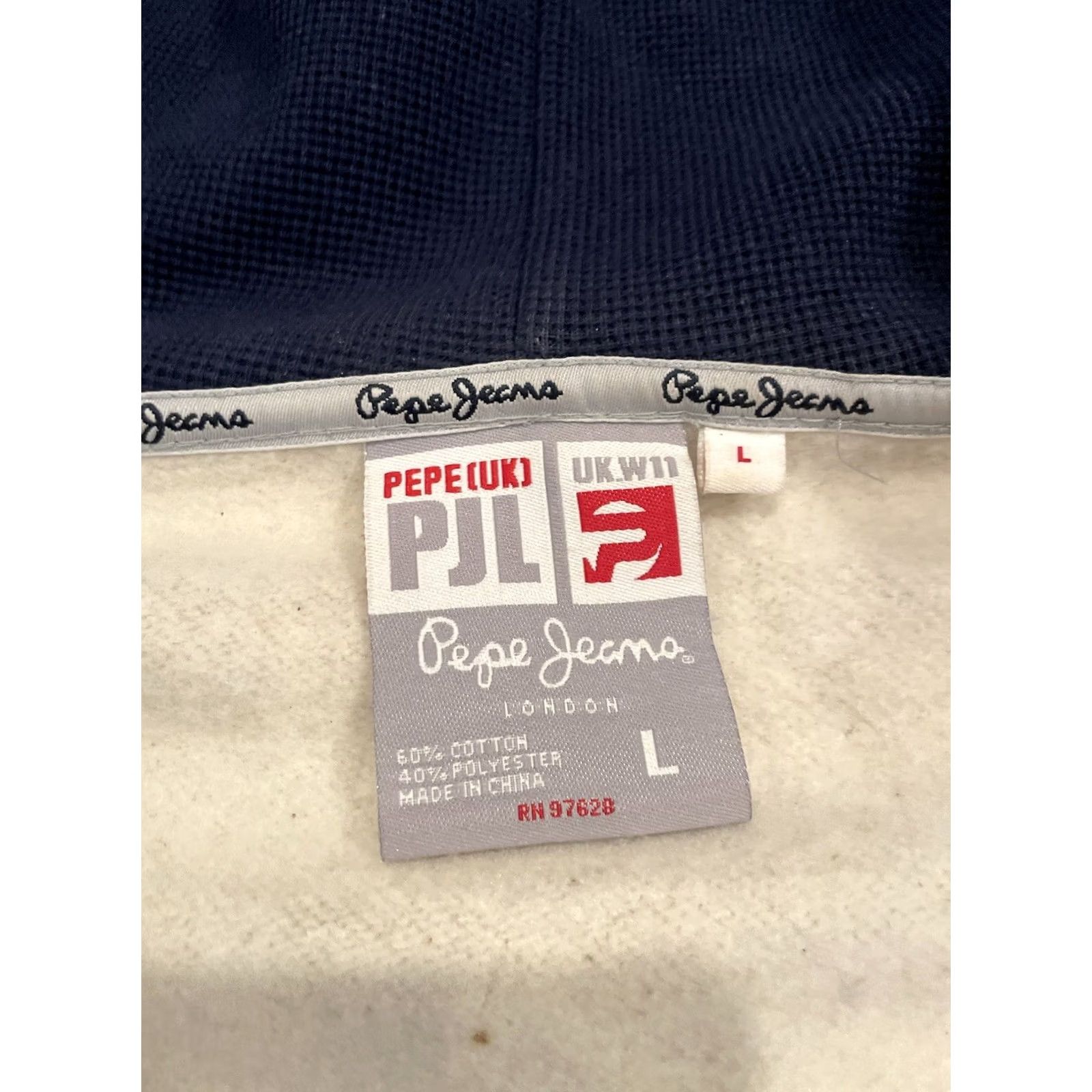 Pepe Jeans VINTAGE Pepe Jeans London Y2K Men's Hooded Full Zip Graphic Print Hoodie Size L Gray Size US L / EU 52-54 / 3 - 5 Thumbnail