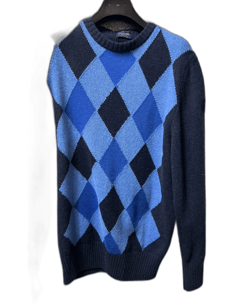 Paul & Shark Men's Argyle Wool Sweater
