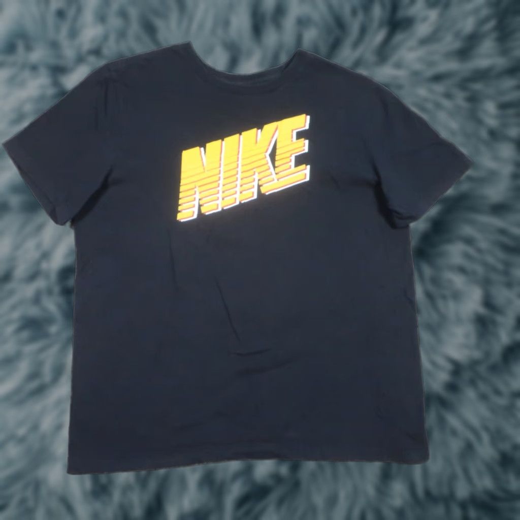 Nike Nike T-Shirt Mens Large Black Short Sleeve Crew Neck Graphic Big Logo Size US L / EU 52-54 / 3 - 1 Thumbnail
