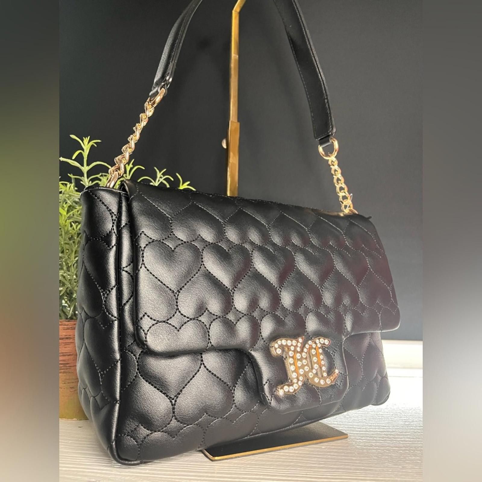 Juicy Couture Juicy Couture Black Quilted Flap Shoulder Bag NWT Size ONE SIZE - 5 Thumbnail