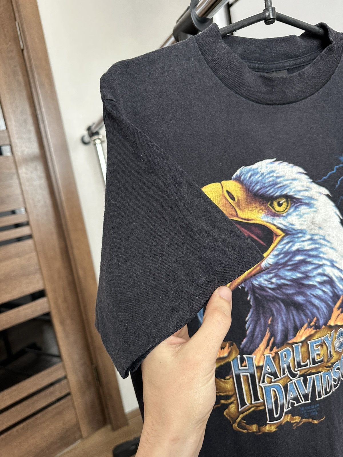 Harley Davidson 1990 Harley Davidson Eagle 3D Emblem Vintage T-Shirt Size US L / EU 52-54 / 3 - 8 Thumbnail