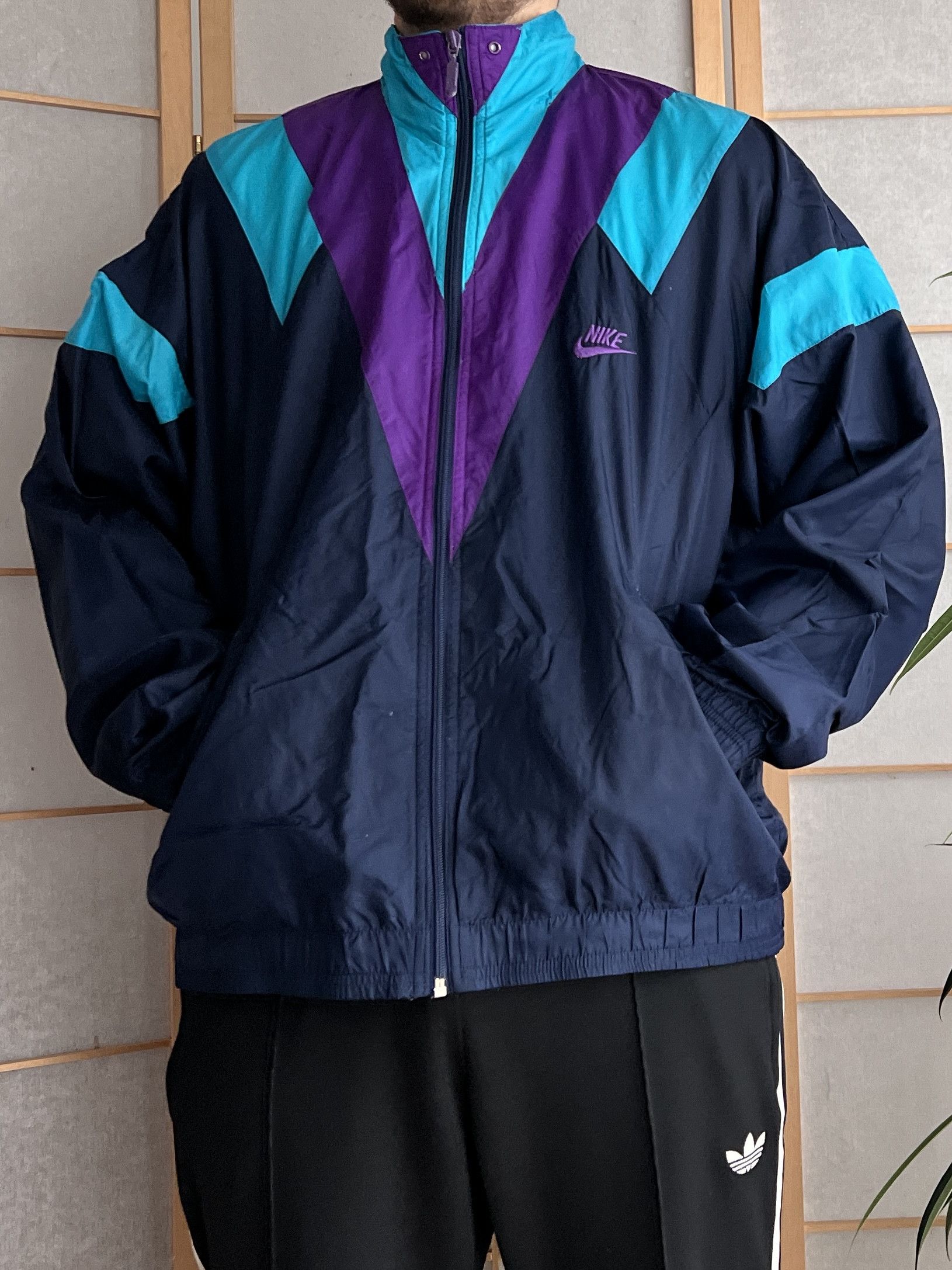 Nike Retro! Nike vintage 90s nylon baggy boxy jacket rare archive Size US M / EU 48-50 / 2 - 9 Thumbnail