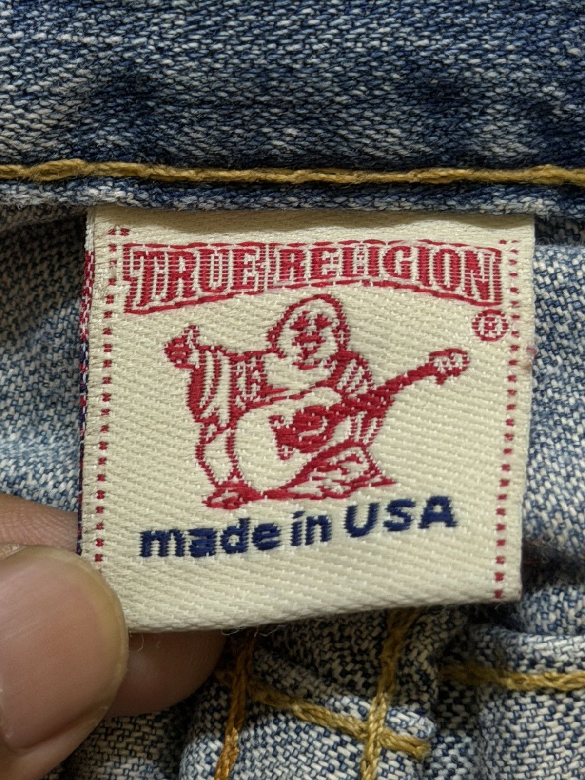True Religion Vintage 90s Usa True Religion Faded Distress Wide Leg Flare Size US 33 - 7 Thumbnail