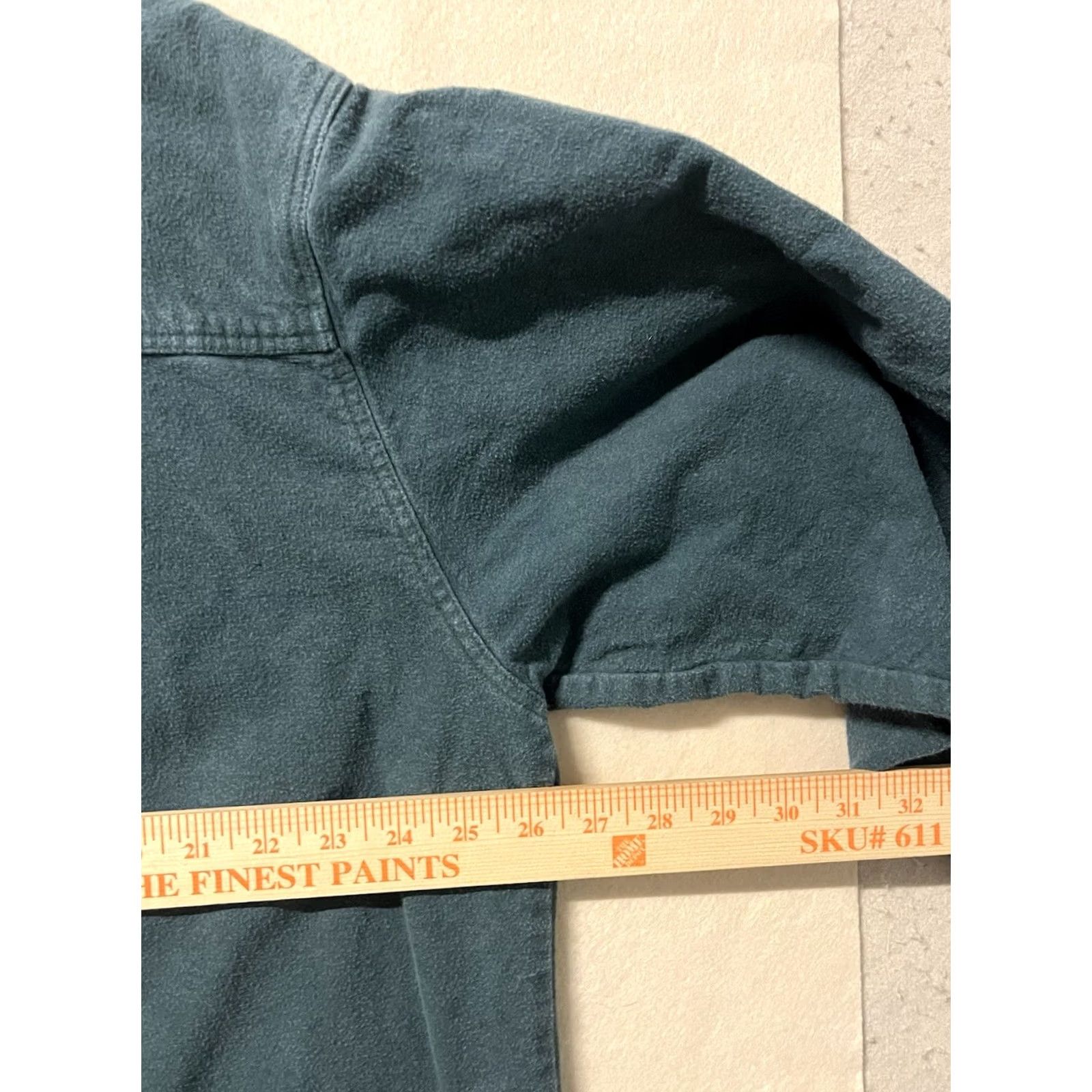 Vintage The Vermont Country Store Nightgown Women's Gown XL Green Flannel Cotton Long Sleeve Button V-Neck Pajama Dress Vintage? Size XL / US 12-14 / IT 48-50 - 3 Thumbnail