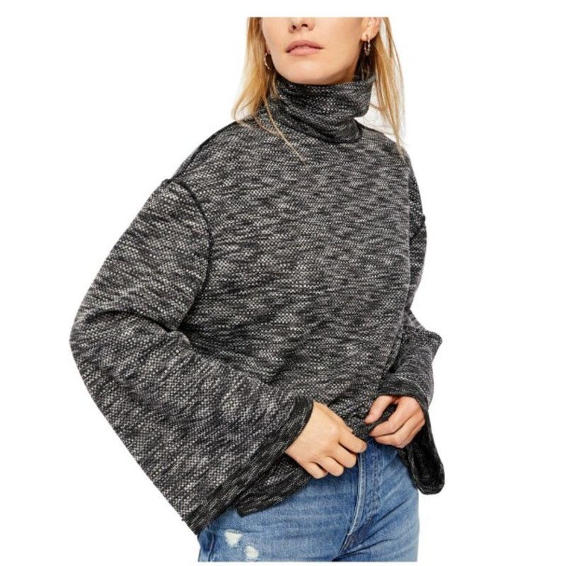 Free People Free People Sweater Women Medium Black We The Free Sunny Day Size M / US 6-8 / IT 42-44 - 2 Thumbnail