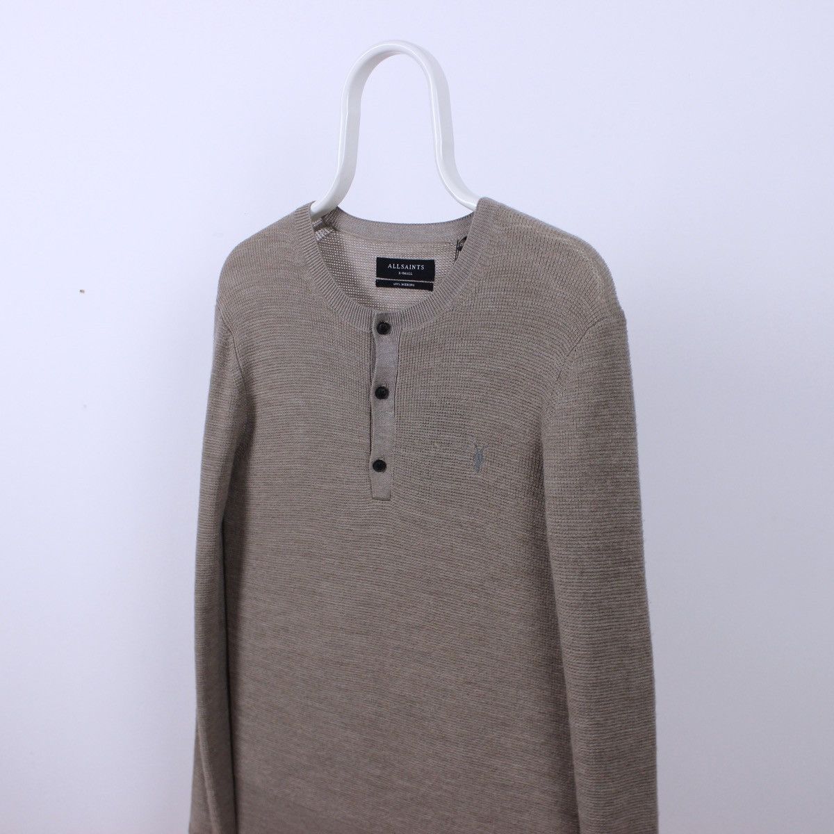 Allsaints Allsaints Merino Wool Ivar Henley Sweater Size US XS / EU 42 / 0 - 3 Thumbnail