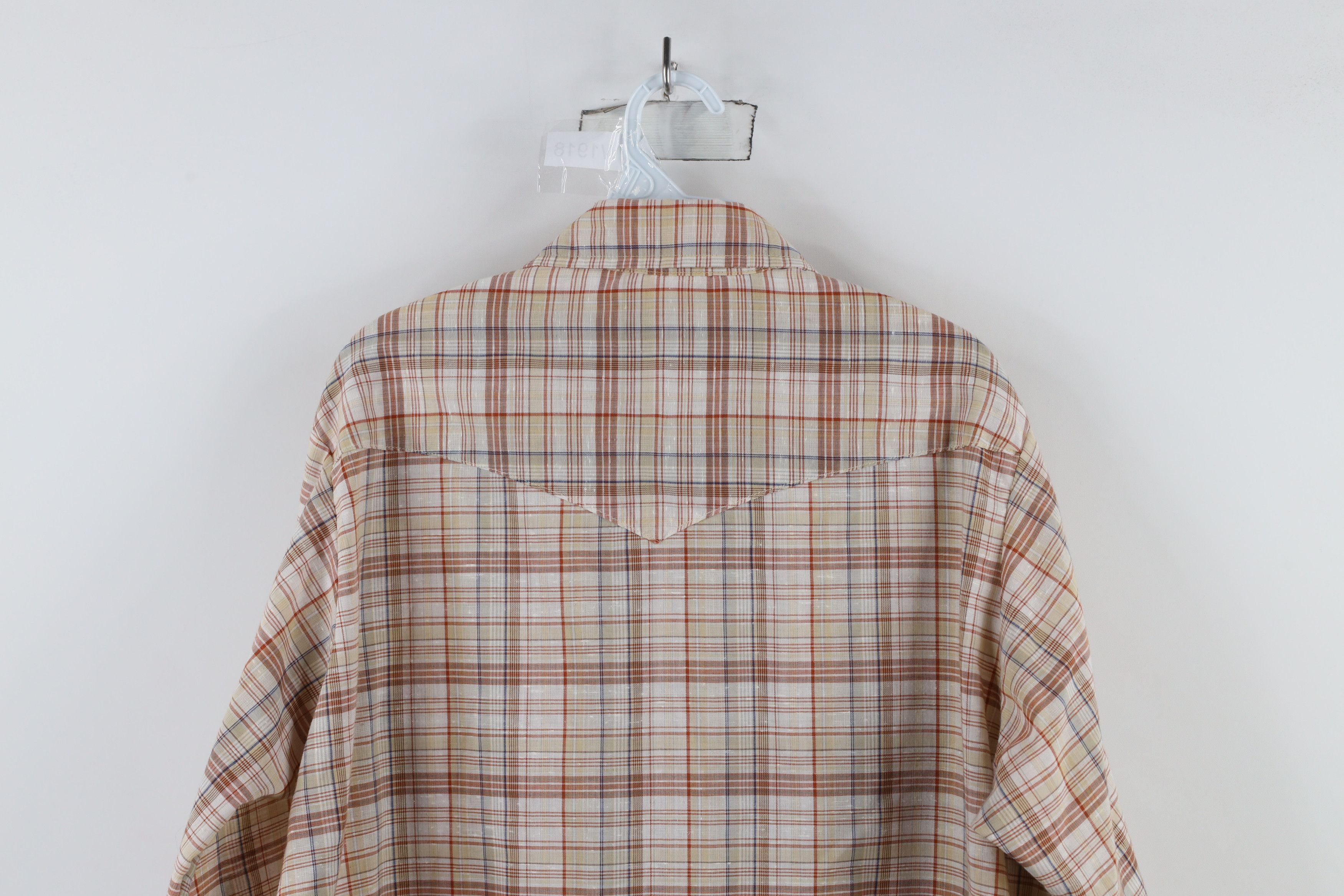 Lee × Vintage Vintage 70s Lee Western Collared Shirt Rainbow Plaid USA Size US M / EU 48-50 / 2 - 12 Thumbnail