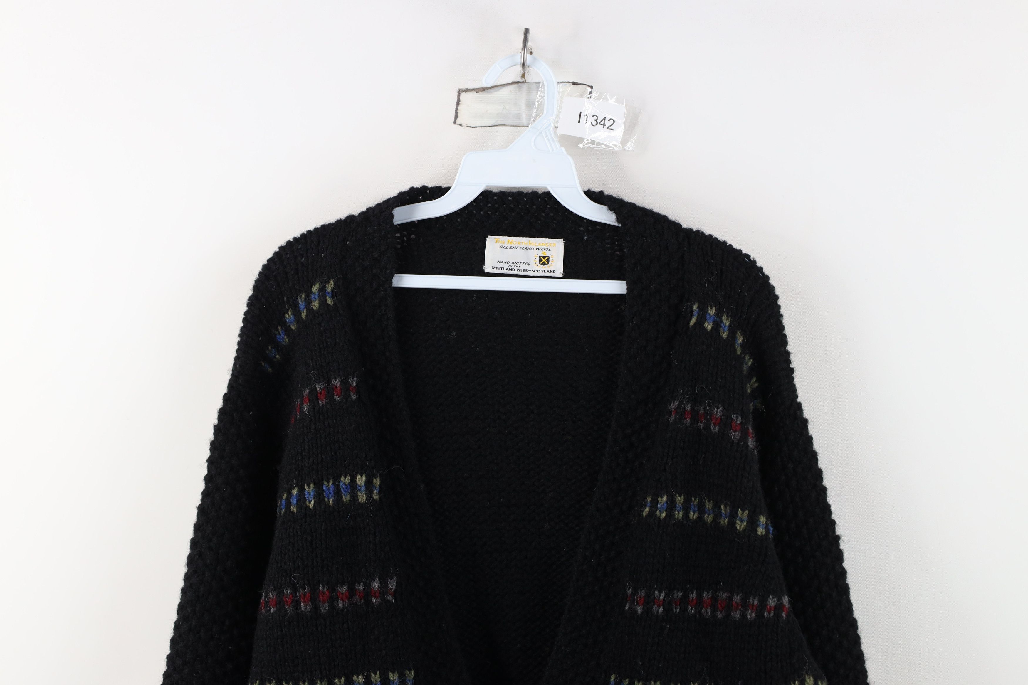 Vintage Vintage 60s Rockabilly Knit Shetland Wool Cardigan Sweater Size US M / EU 48-50 / 2 - 2 Thumbnail